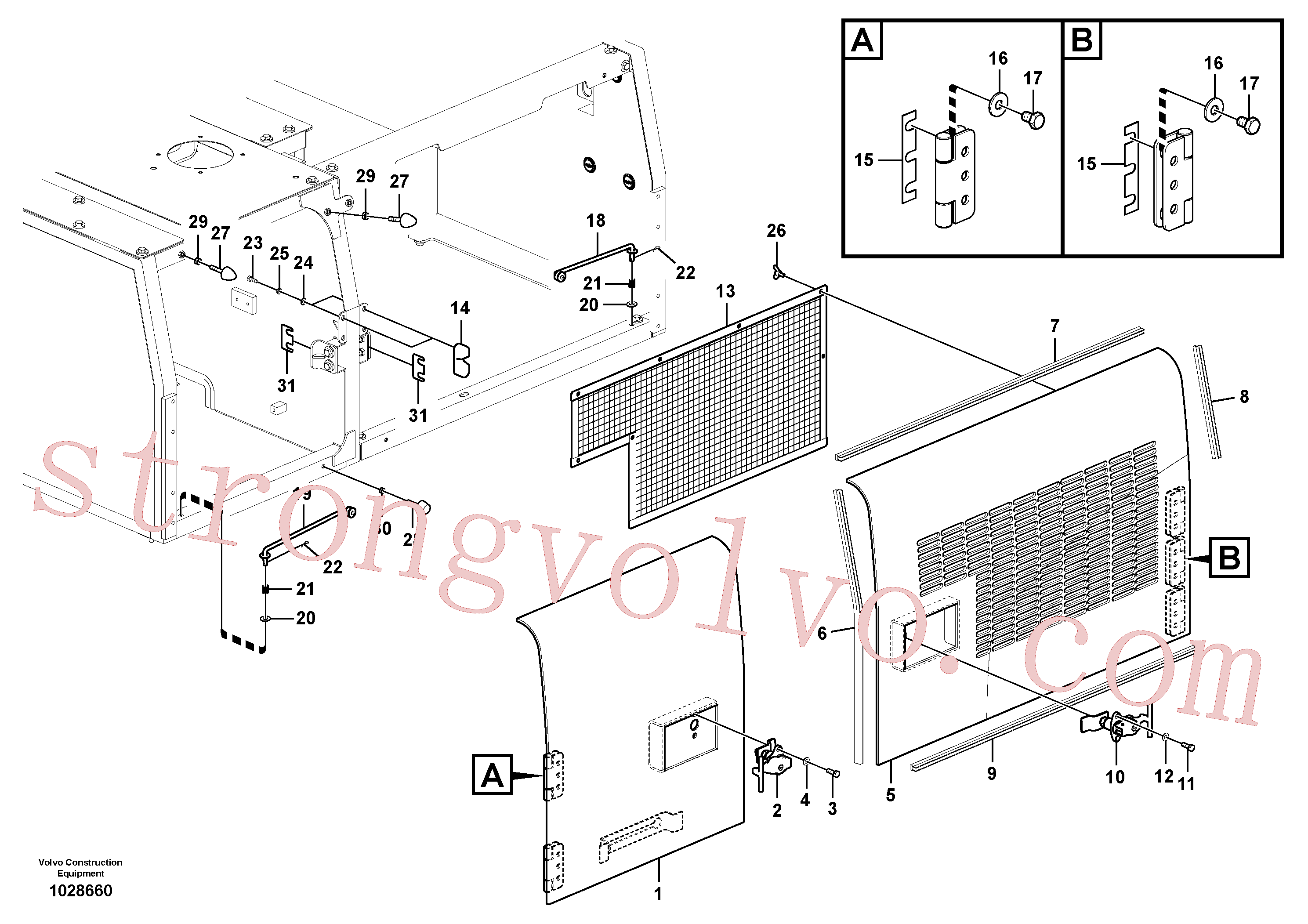 VOE14880920 Volvo Porta, lateral(1028660 Montagem)