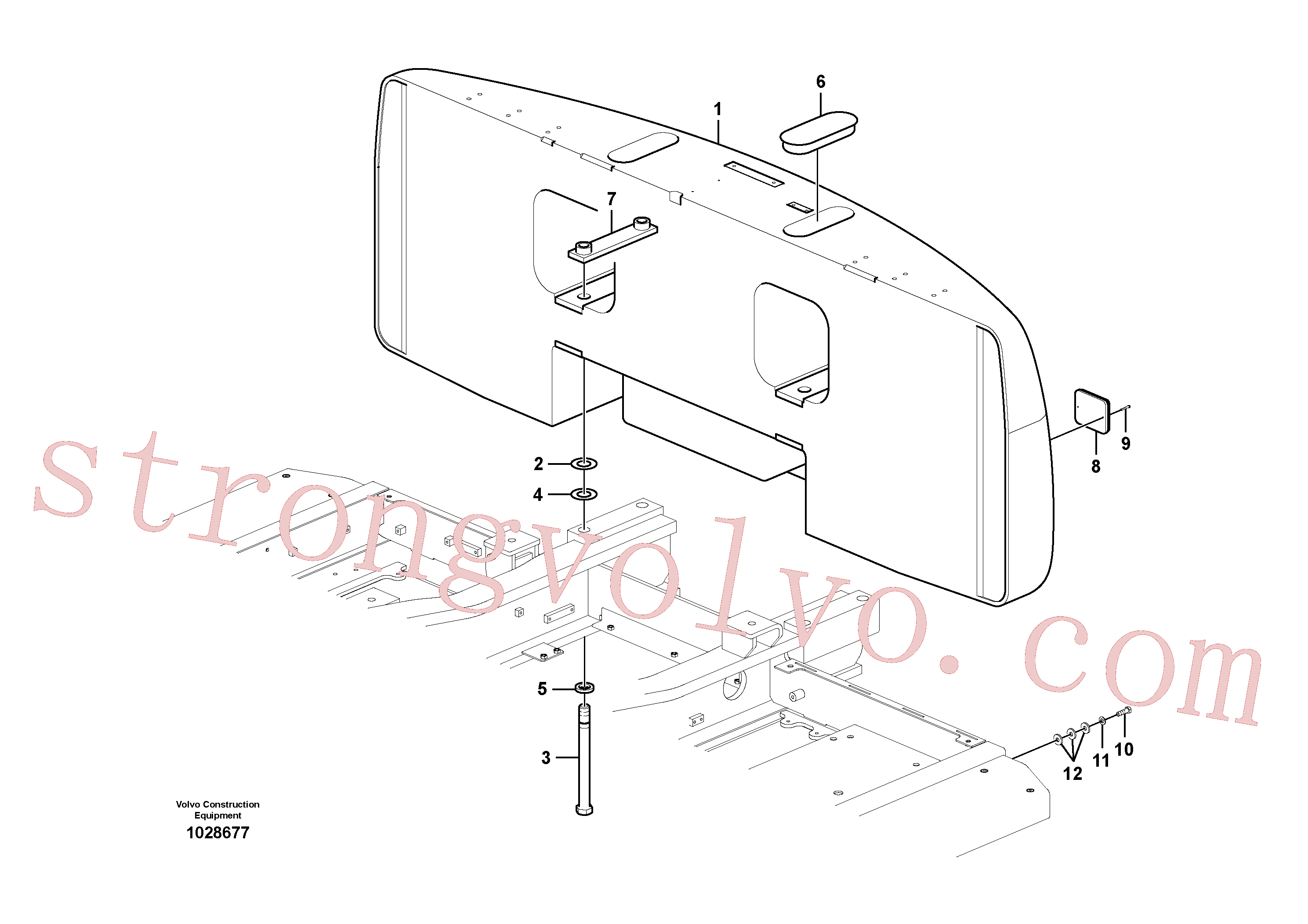 SA9211-33000 Volvo Contrapesos(1028677 Montagem)