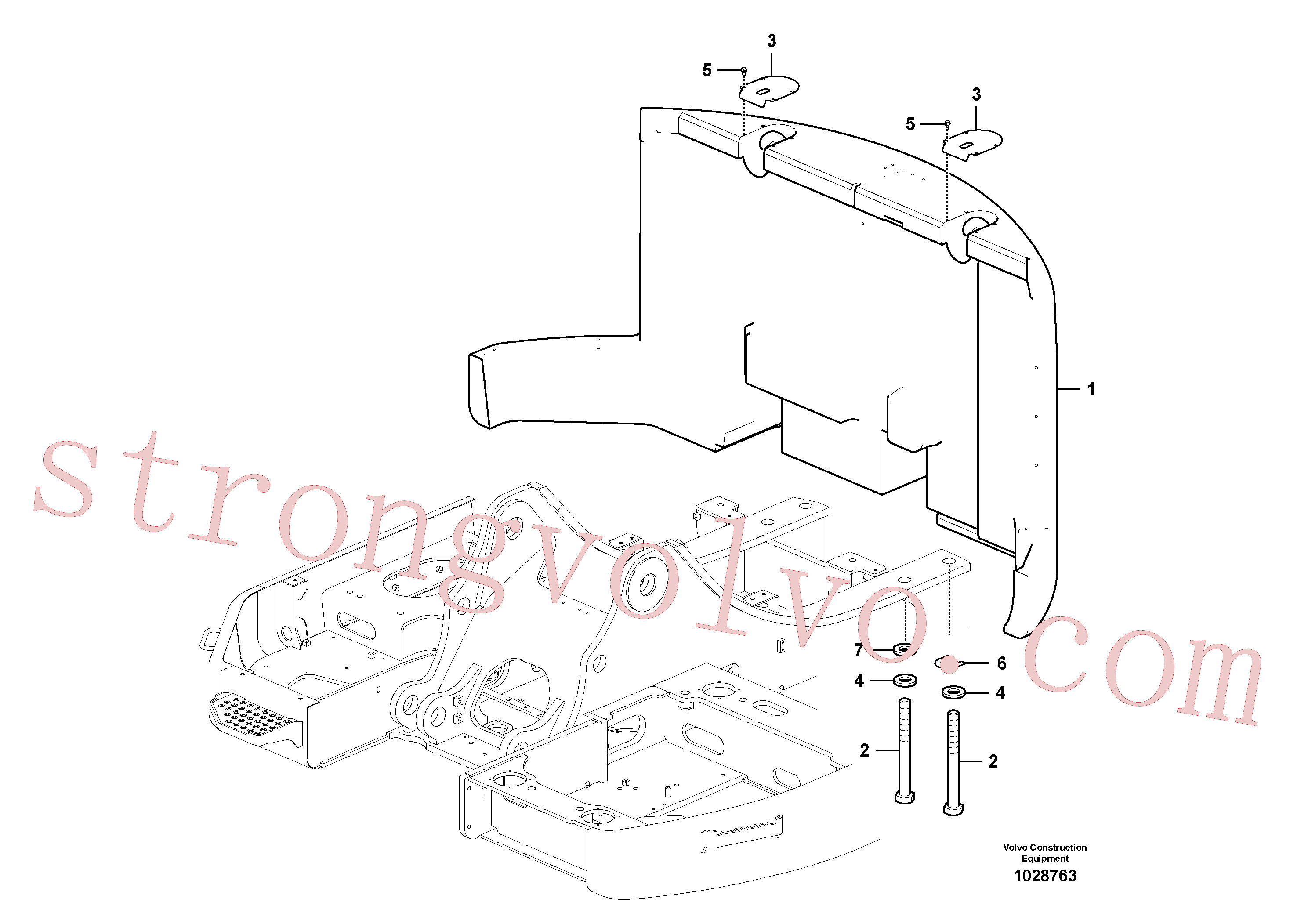 VOE993821 Volvo Contrapesos(1028763 Montagem)