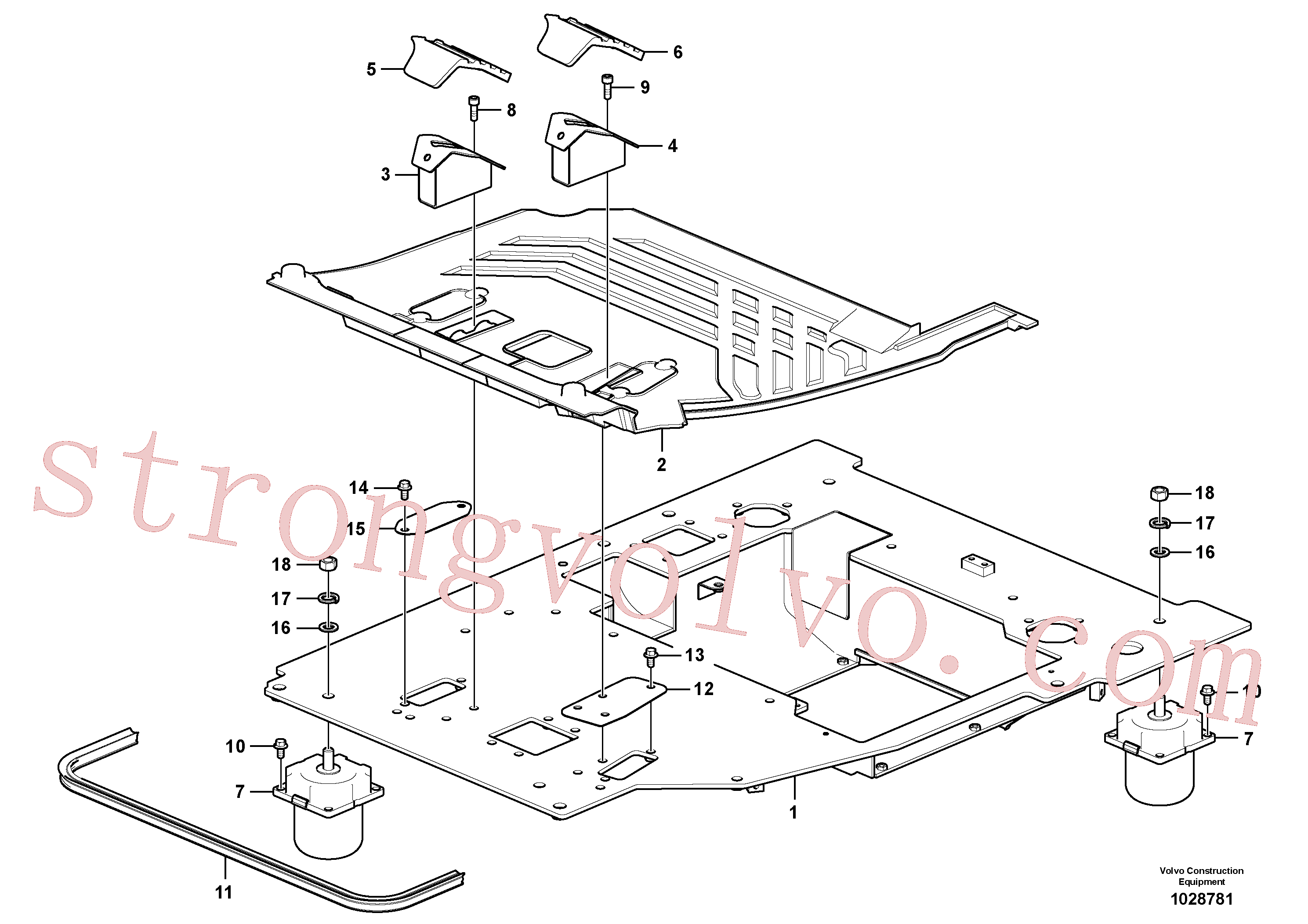 VOE14545093 Chapa Inscreva-se para Volvo Acessórios para escavadeira