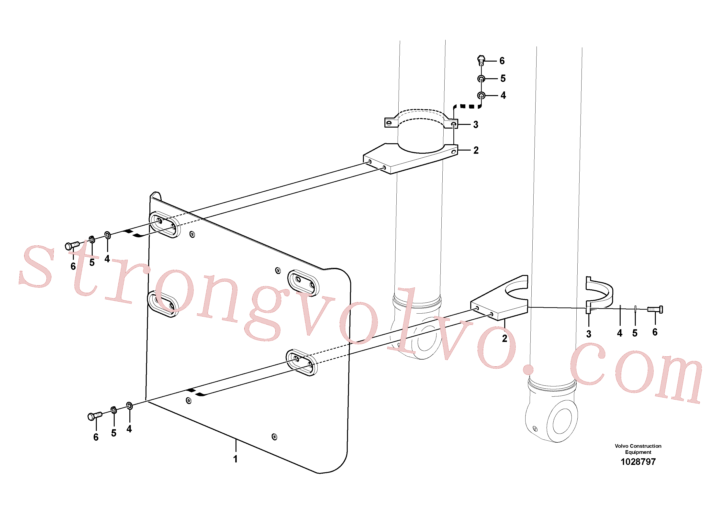 VOE993033 Volvo Placa de protecção(1028797 Montagem)