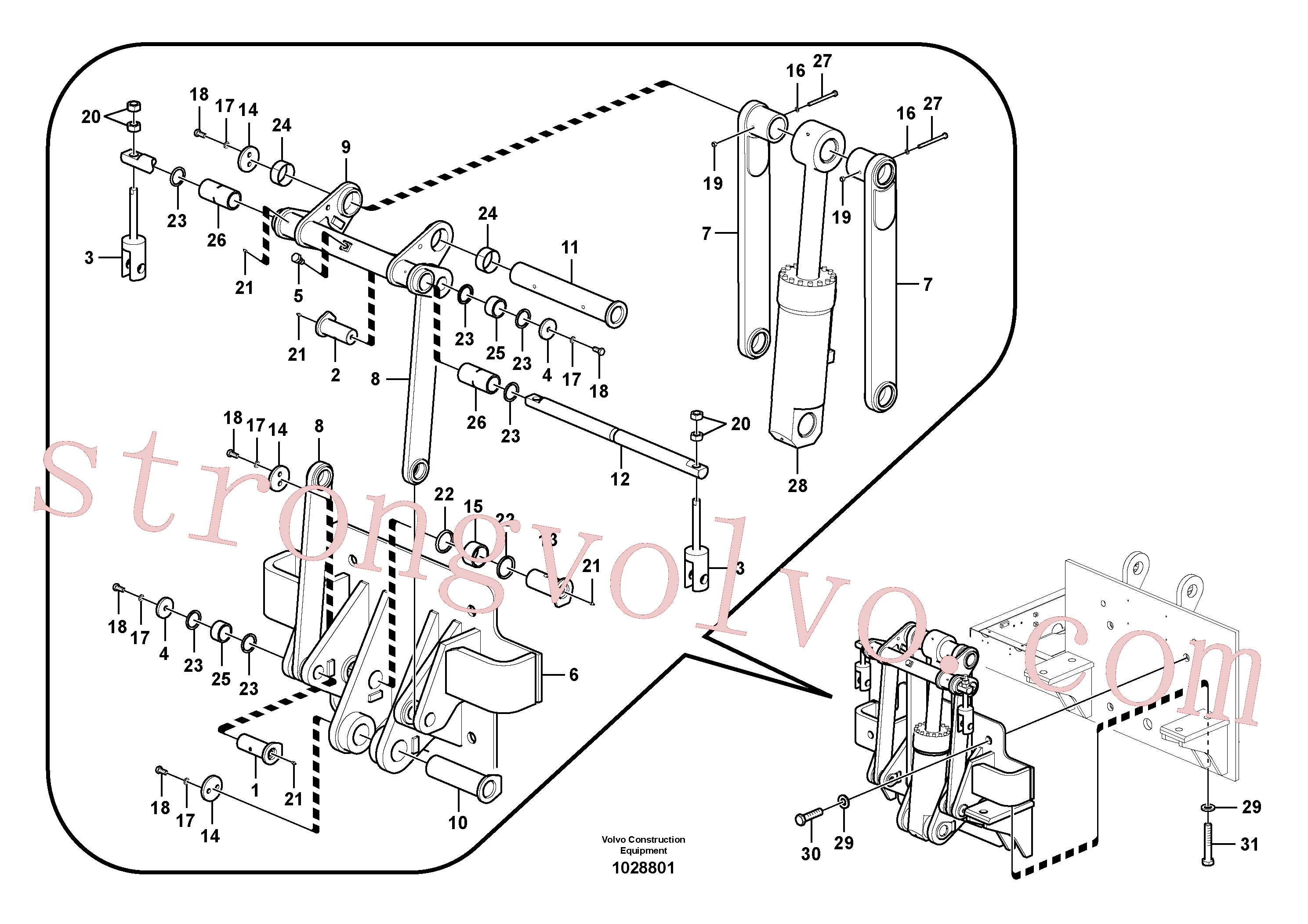 VOE993821 Volvo Remoção de contrapeso, conjunto(1028801 Montagem)