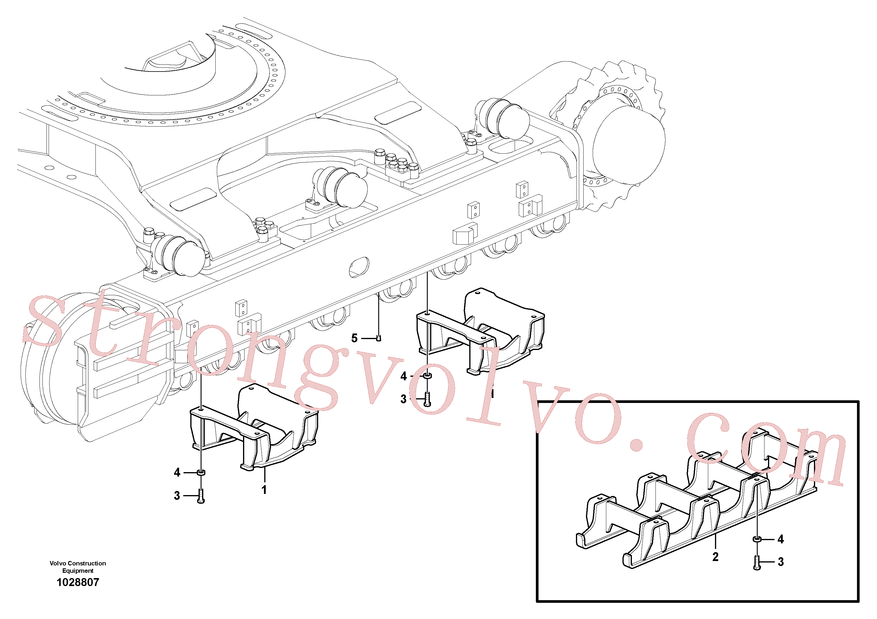 VOE993425 Volvo Substrutura, resguardo dos rastos(1028807 Montagem)
