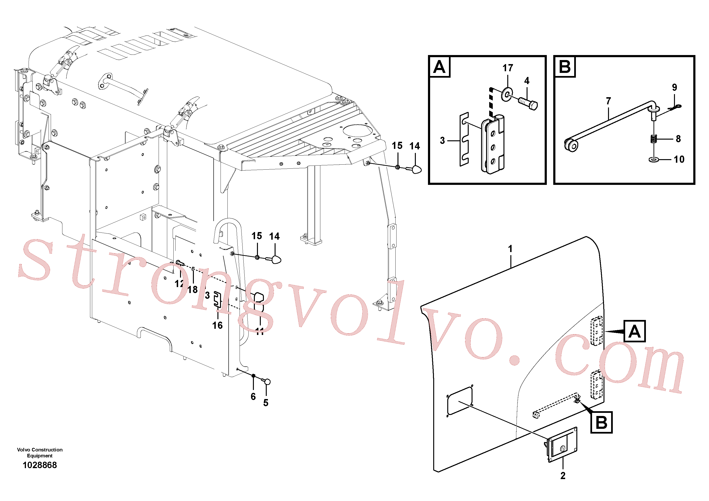 VOE14514515 Volvo Porta, lateral(1028868 Montagem)