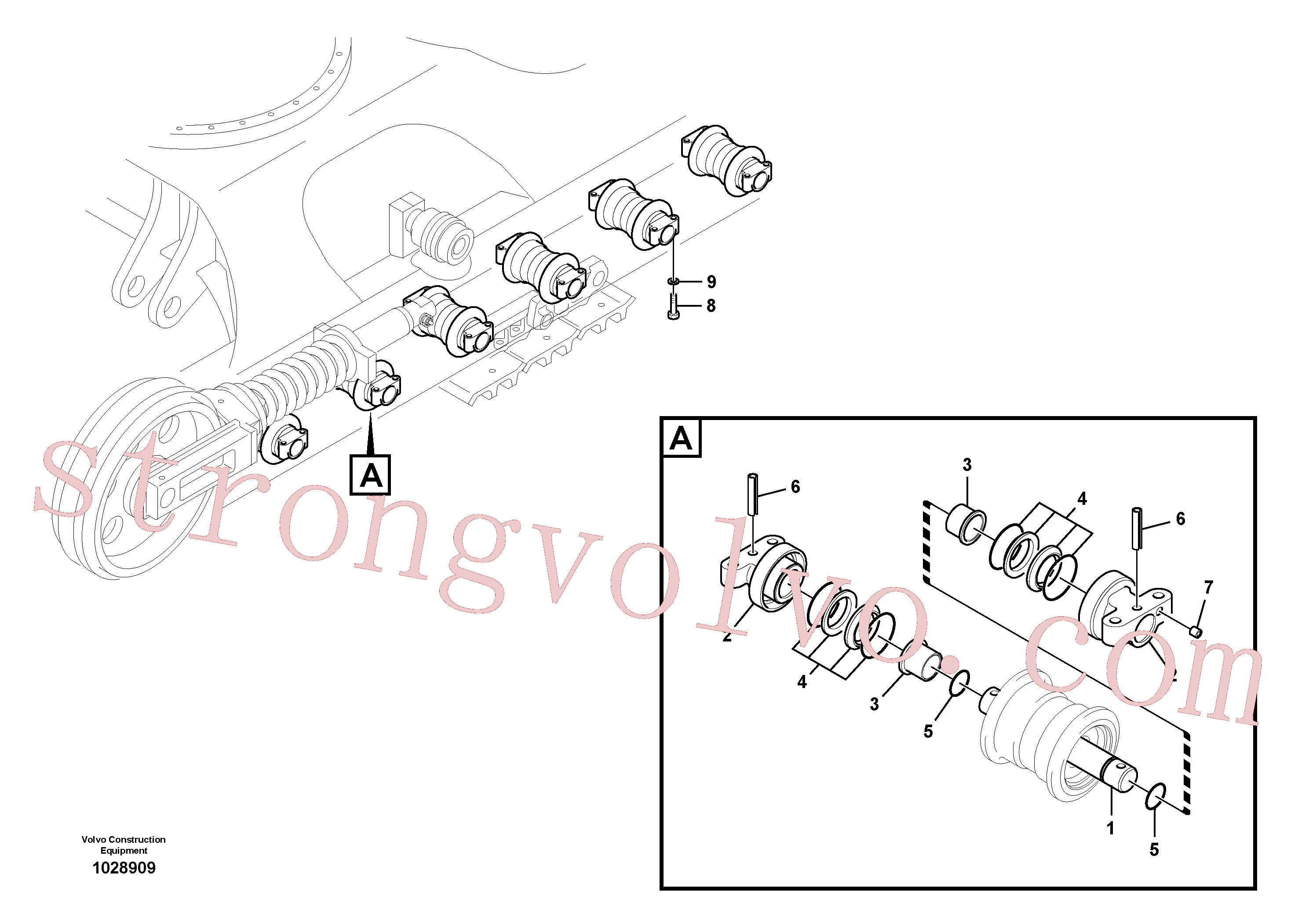 SA9511-22035 Volvo Rolete de fundo(1028909 Montagem)