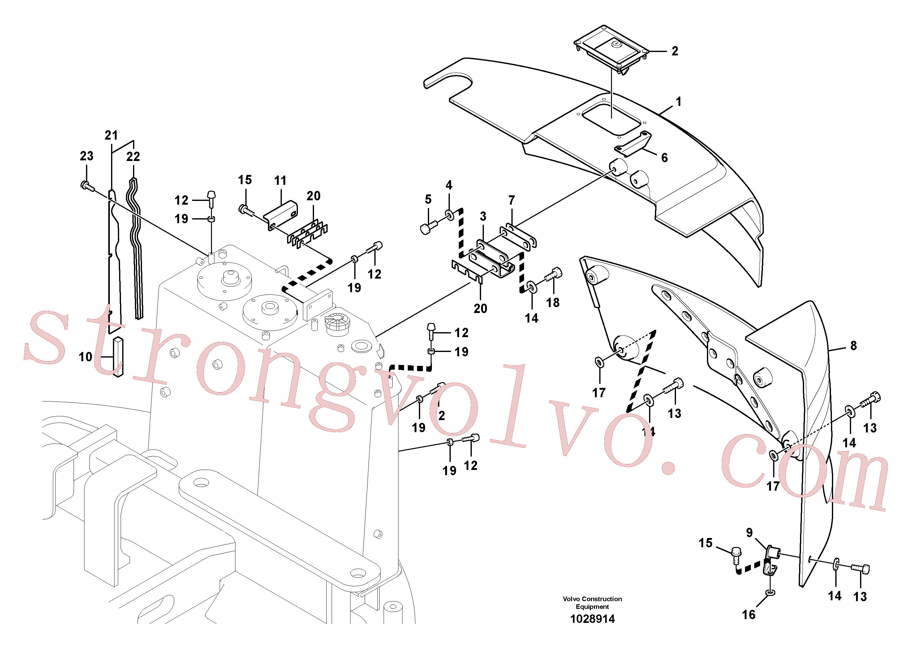 VOE14880921 Guarnição Inscreva-se para Volvo Acessórios para escavadeira