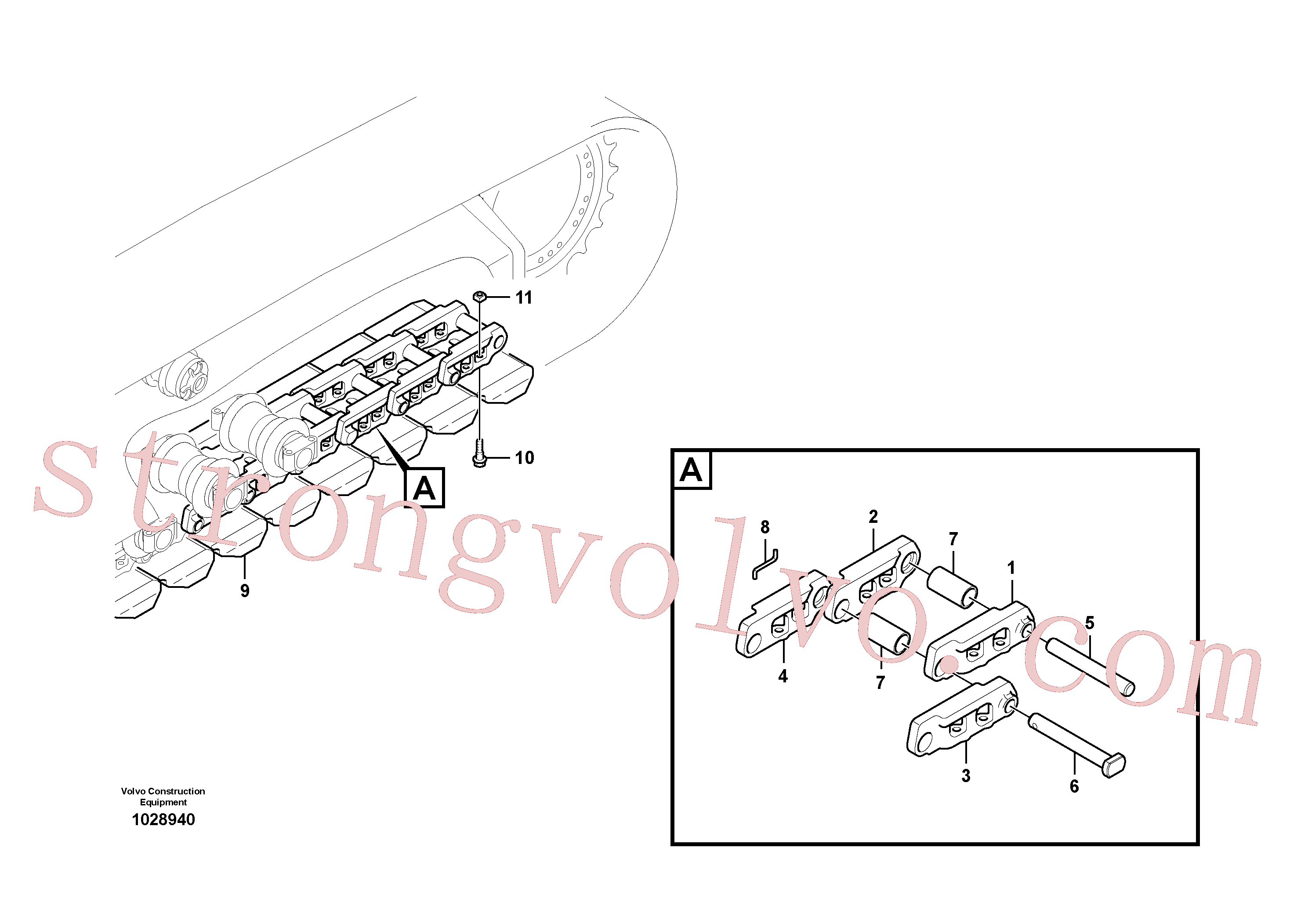 ZM7098015 Porca sextavada Inscreva-se para Volvo Acessórios para escavadeira