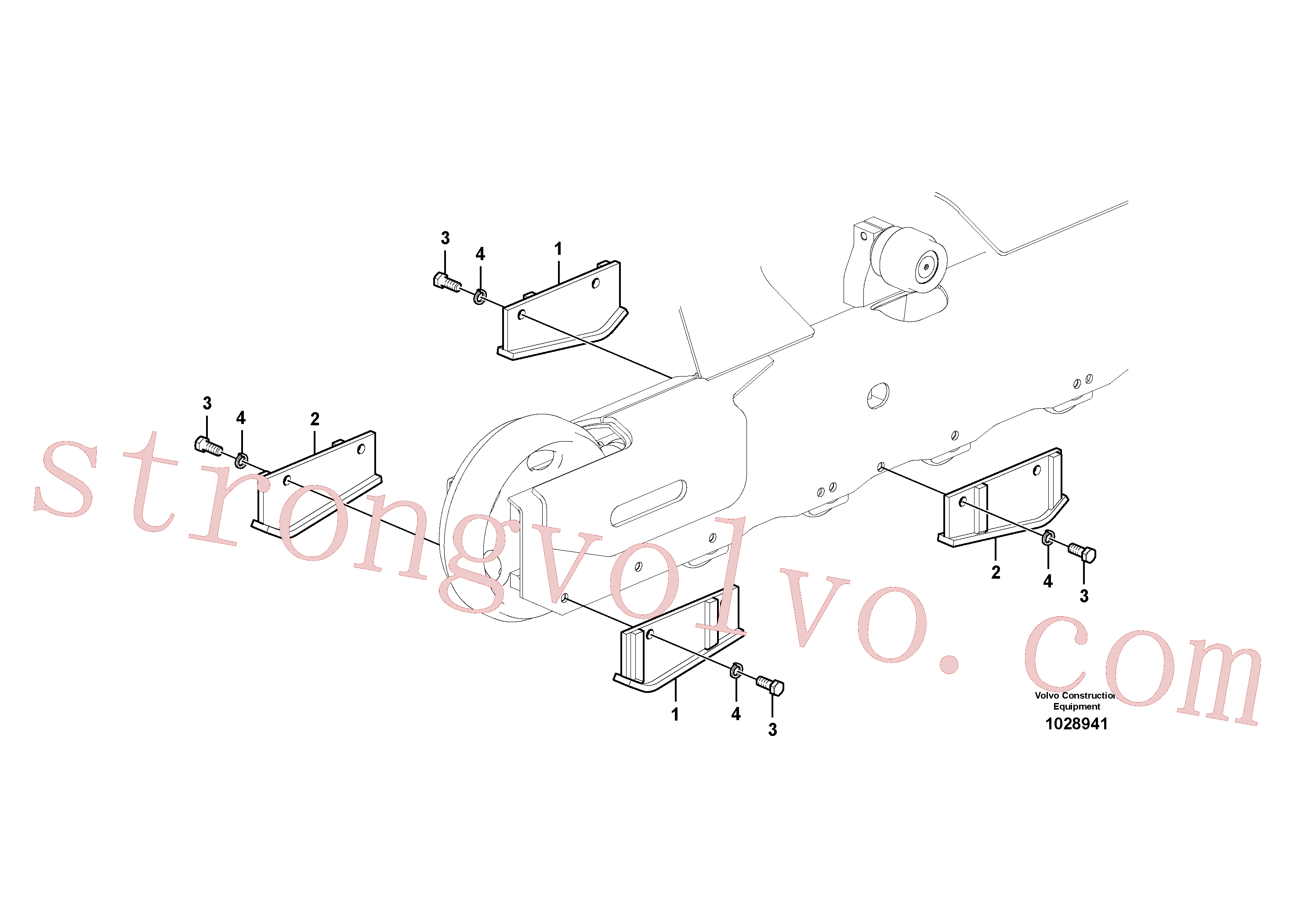 VOE990709 Volvo Substrutura, resguardo dos rastos(1028941 Montagem)