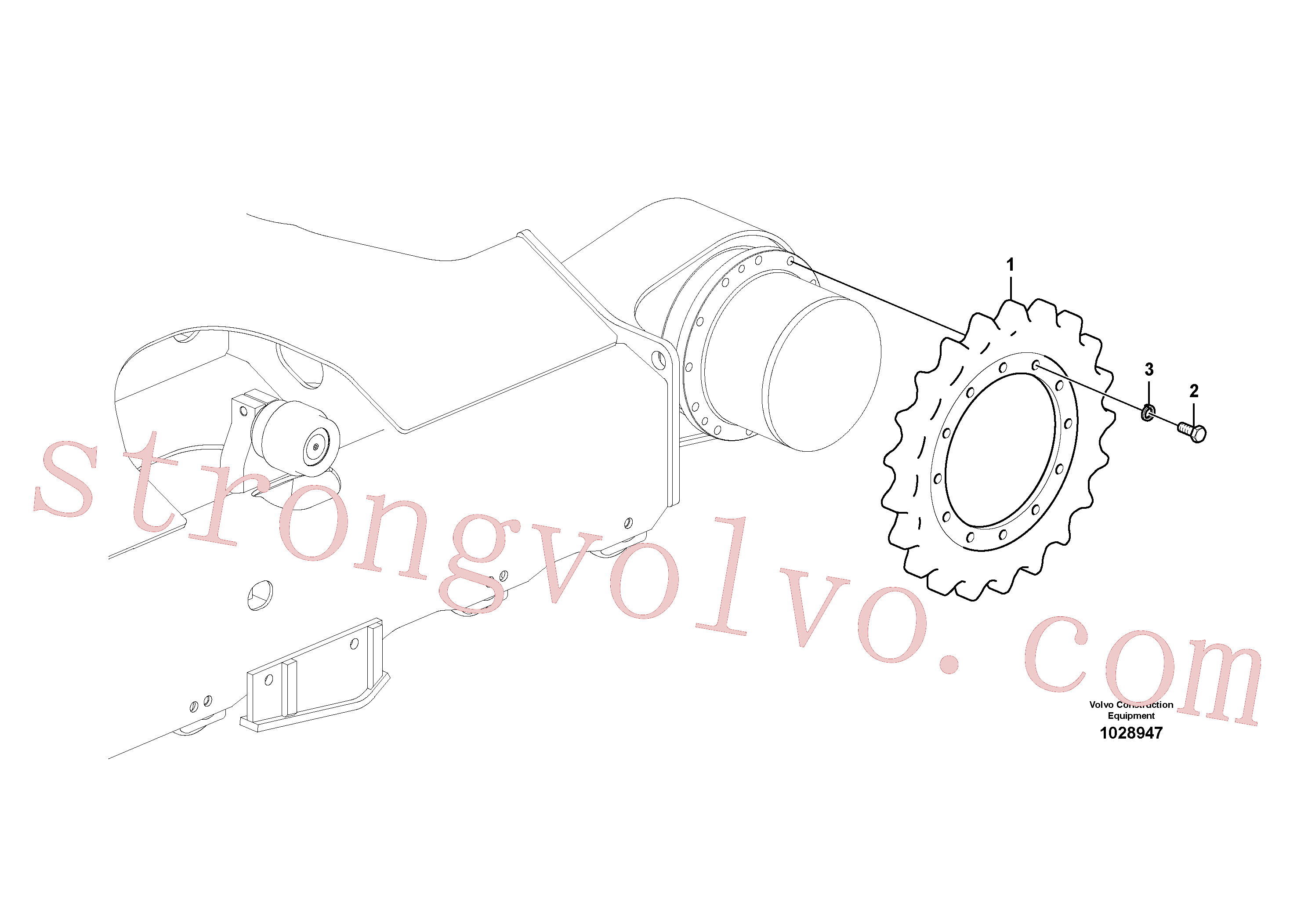 VOE60110034 Volvo Roda dentada(1028947 Montagem)