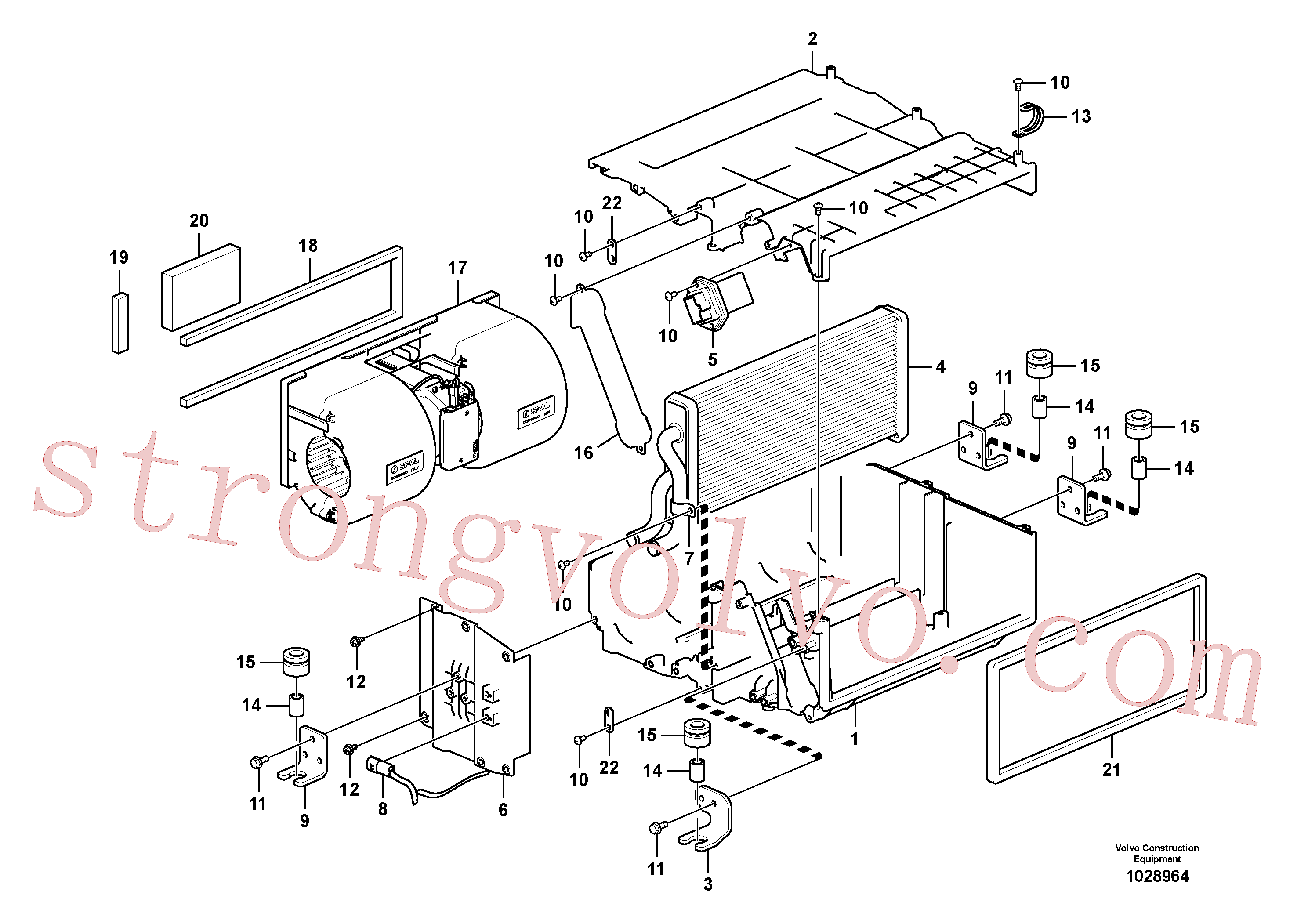 SA9042-10502 Volvo Unidade de aquecimento(1028964 Montagem)