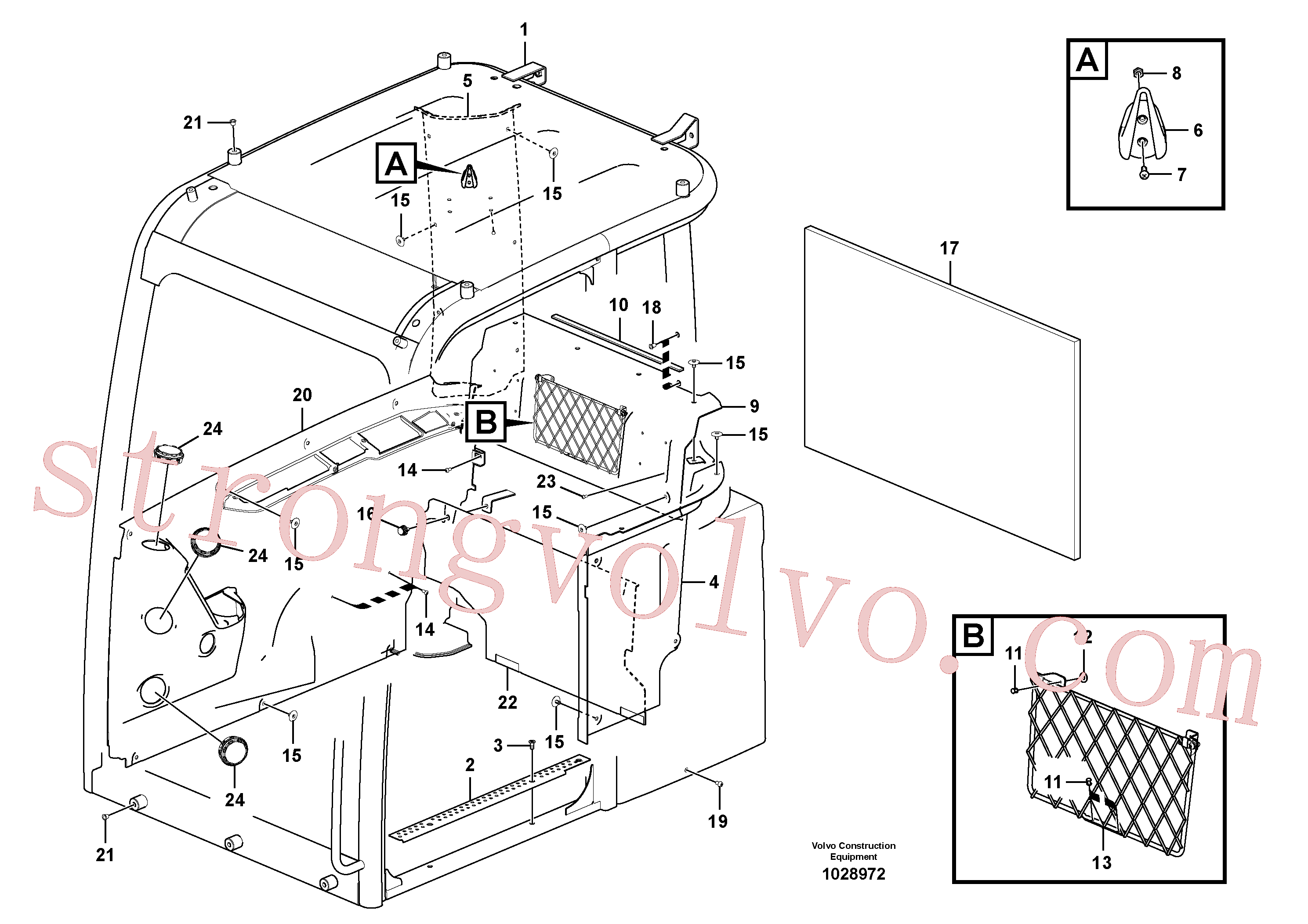 VOE969842 Volvo Cabina do operador(1028972 Montagem)