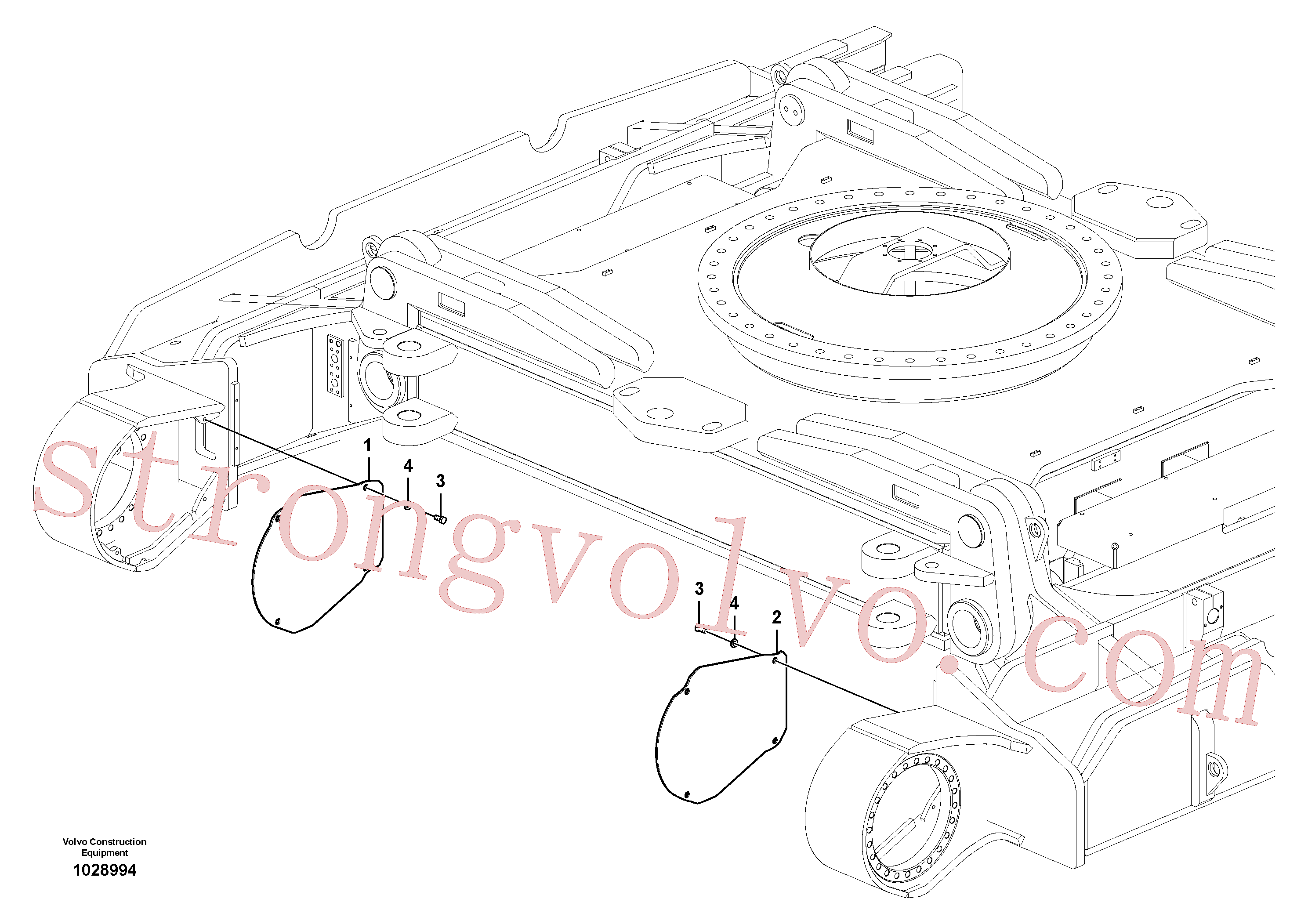 SA14880474 Volvo Placa protectora para motor de curso(1028994 Montagem)