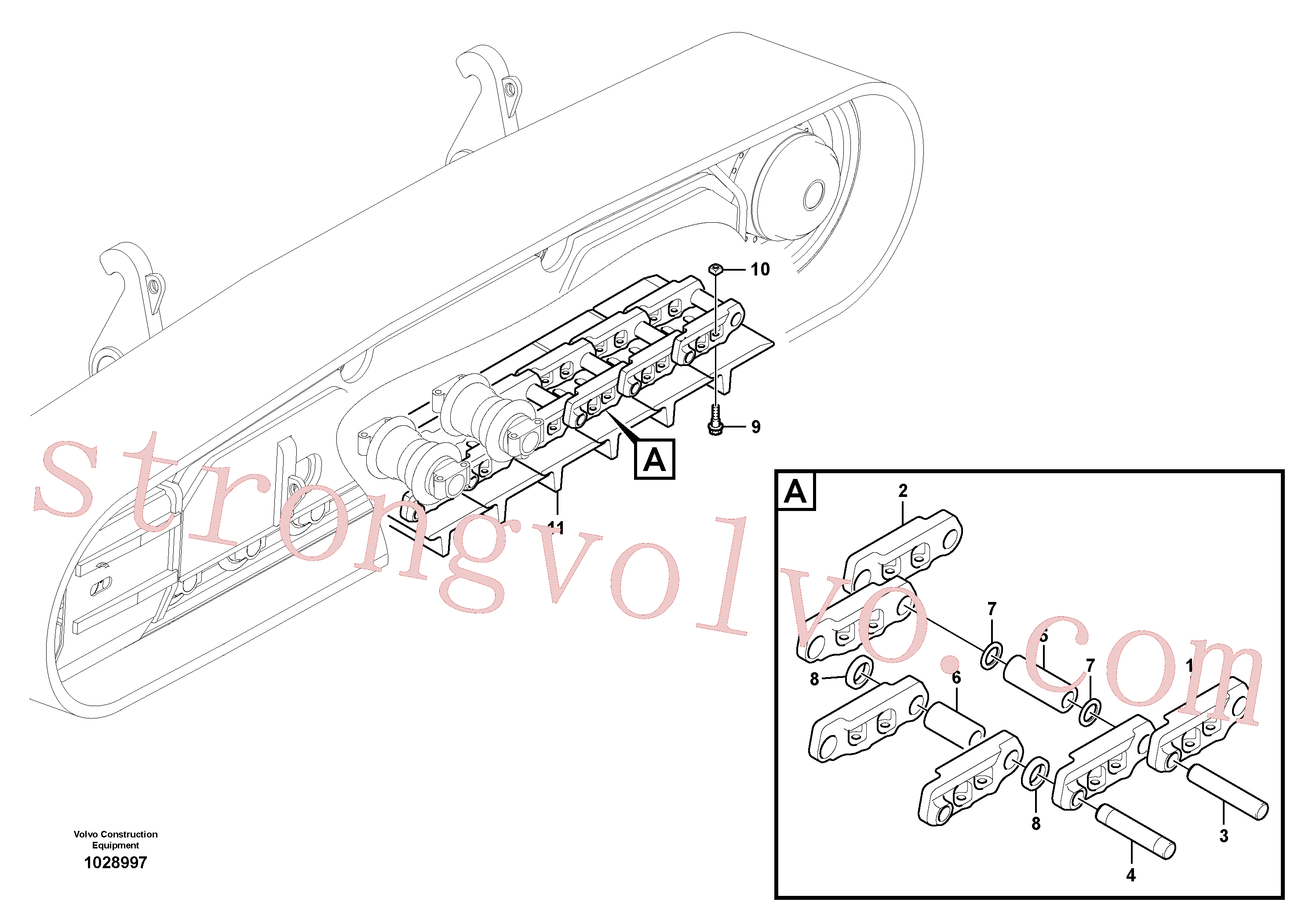 Atacado VOE14880576 Porca Volvo escavadeira