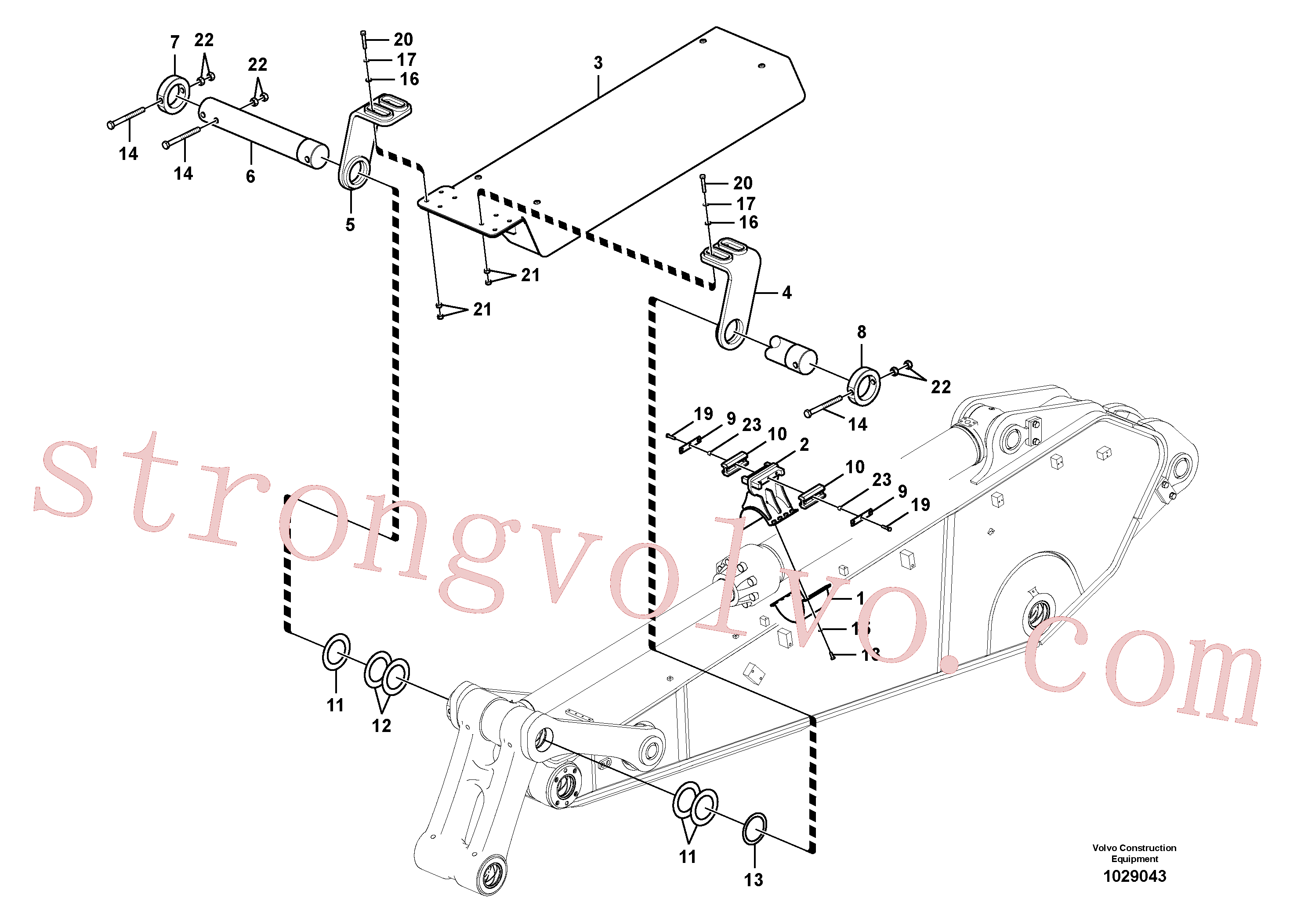 VOE14522683 Volvo Placa de protecção(1029043 Montagem)