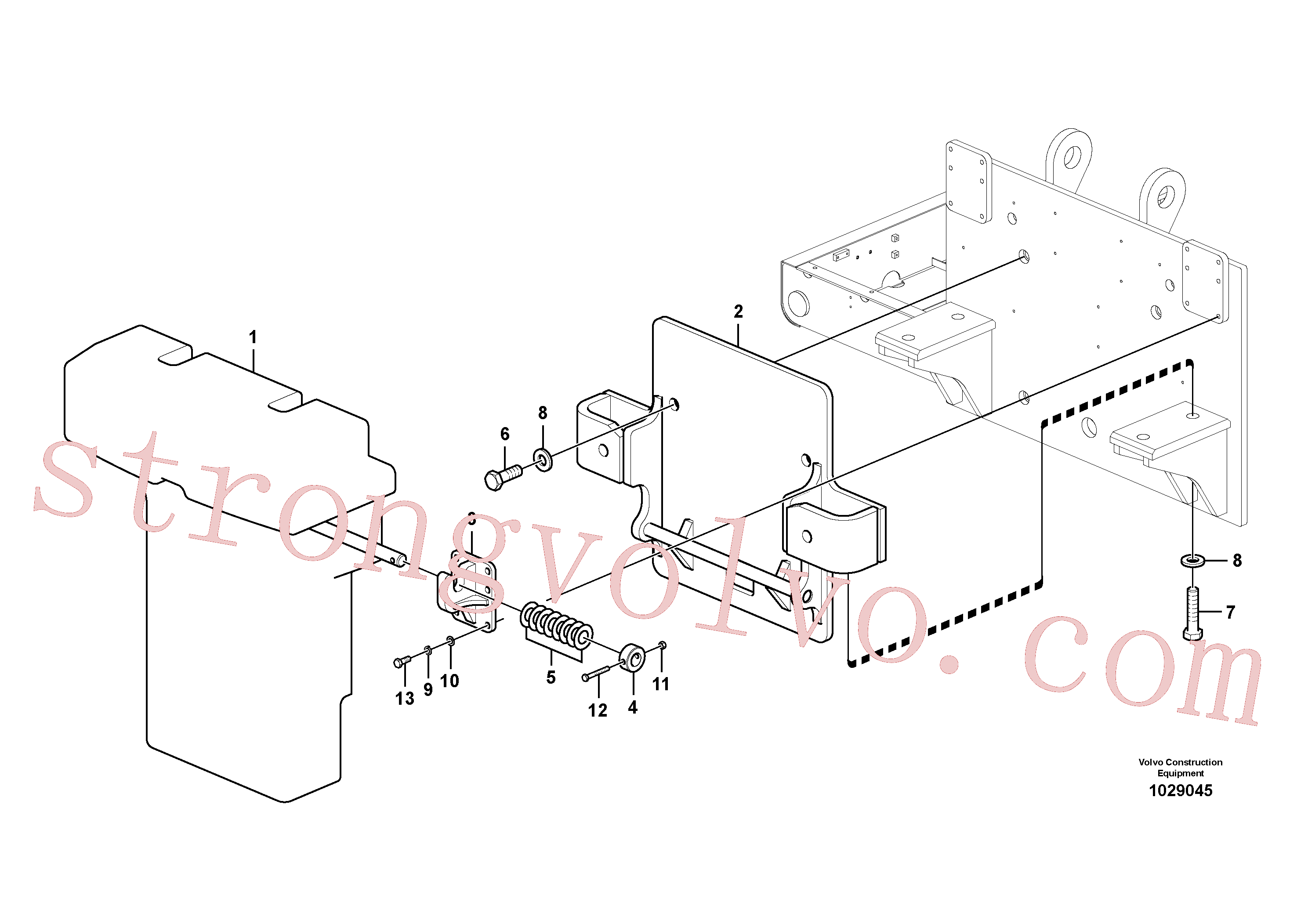 VOE993033 Volvo Remoção de contrapeso, conjunto(1029045 Montagem)
