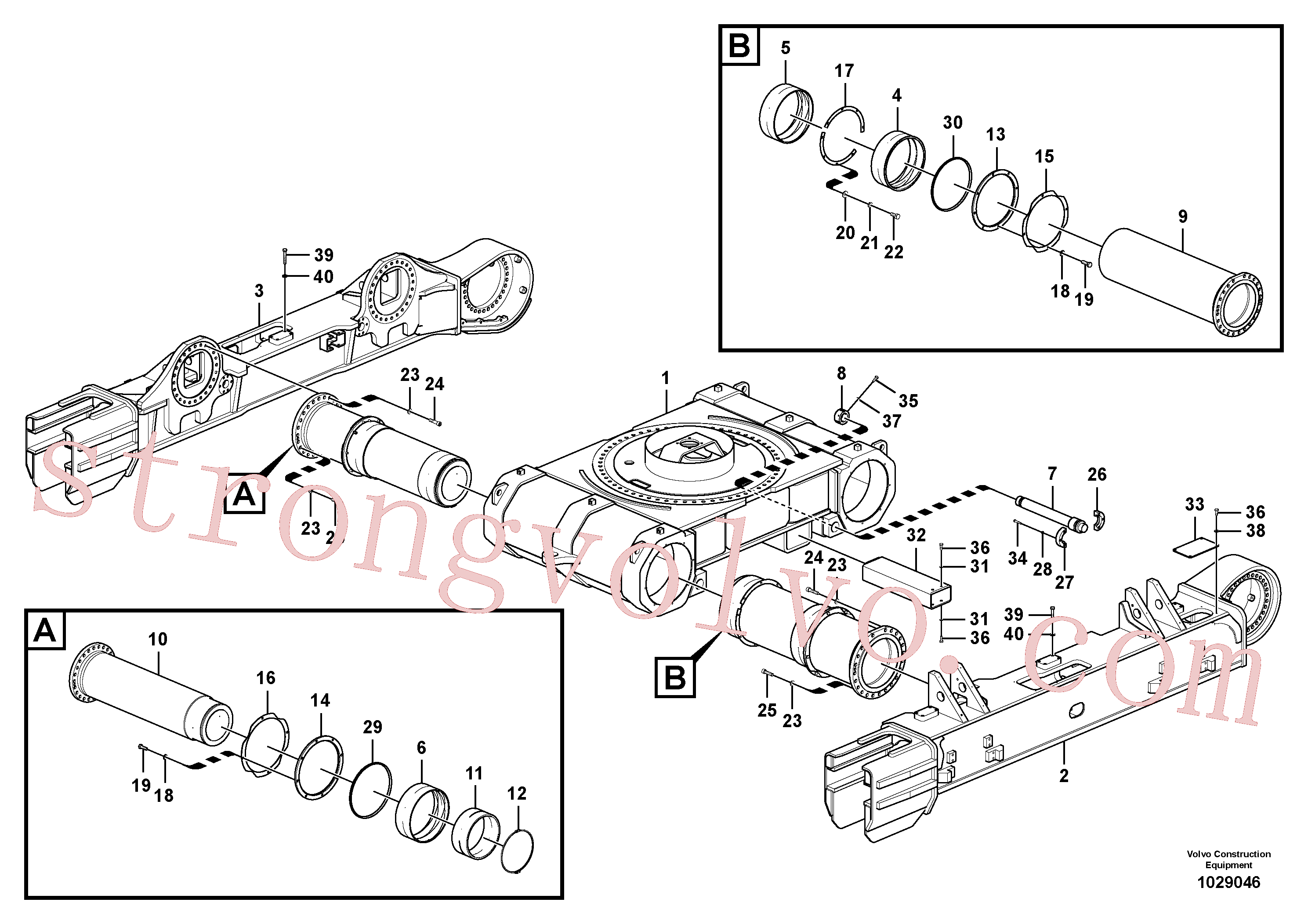 VOE984365 Volvo Estrutura da substrutura, retráctil(1029046 Montagem)