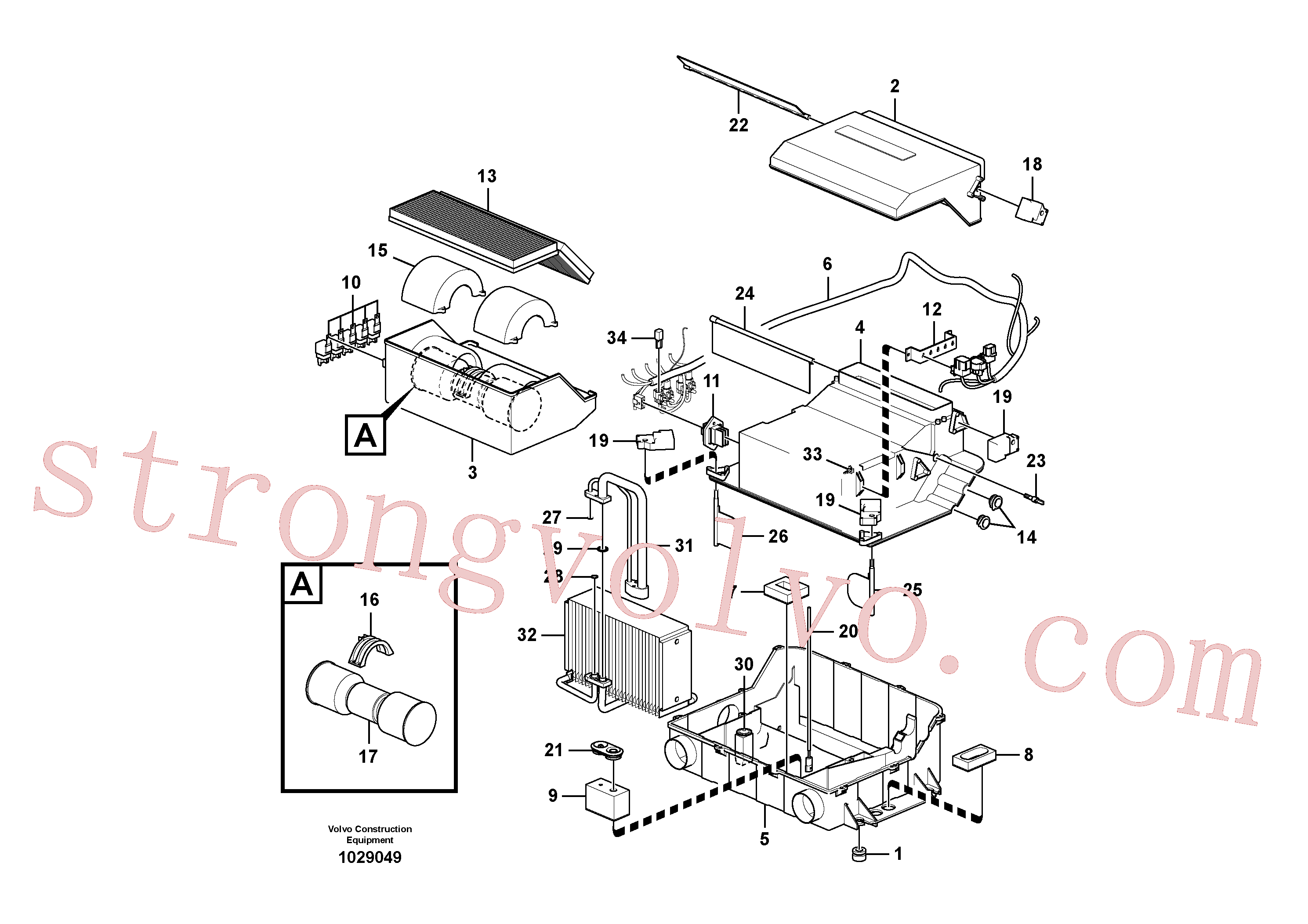 SA1122-03610 Volvo Unidade de refrigeração(1029049 Montagem)
