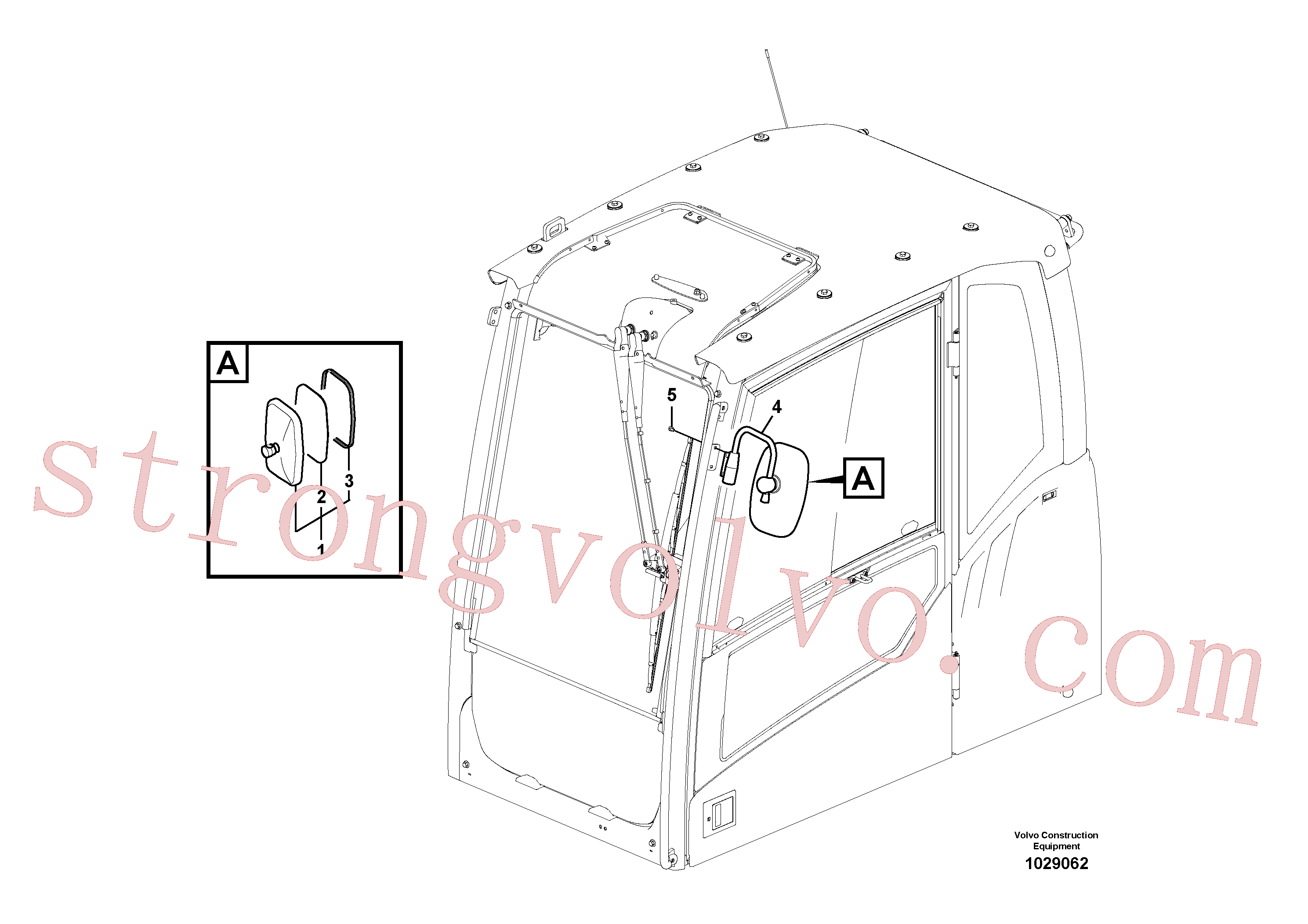 VOE13946440 Volvo Espelho retrovisor(1029062 Montagem)