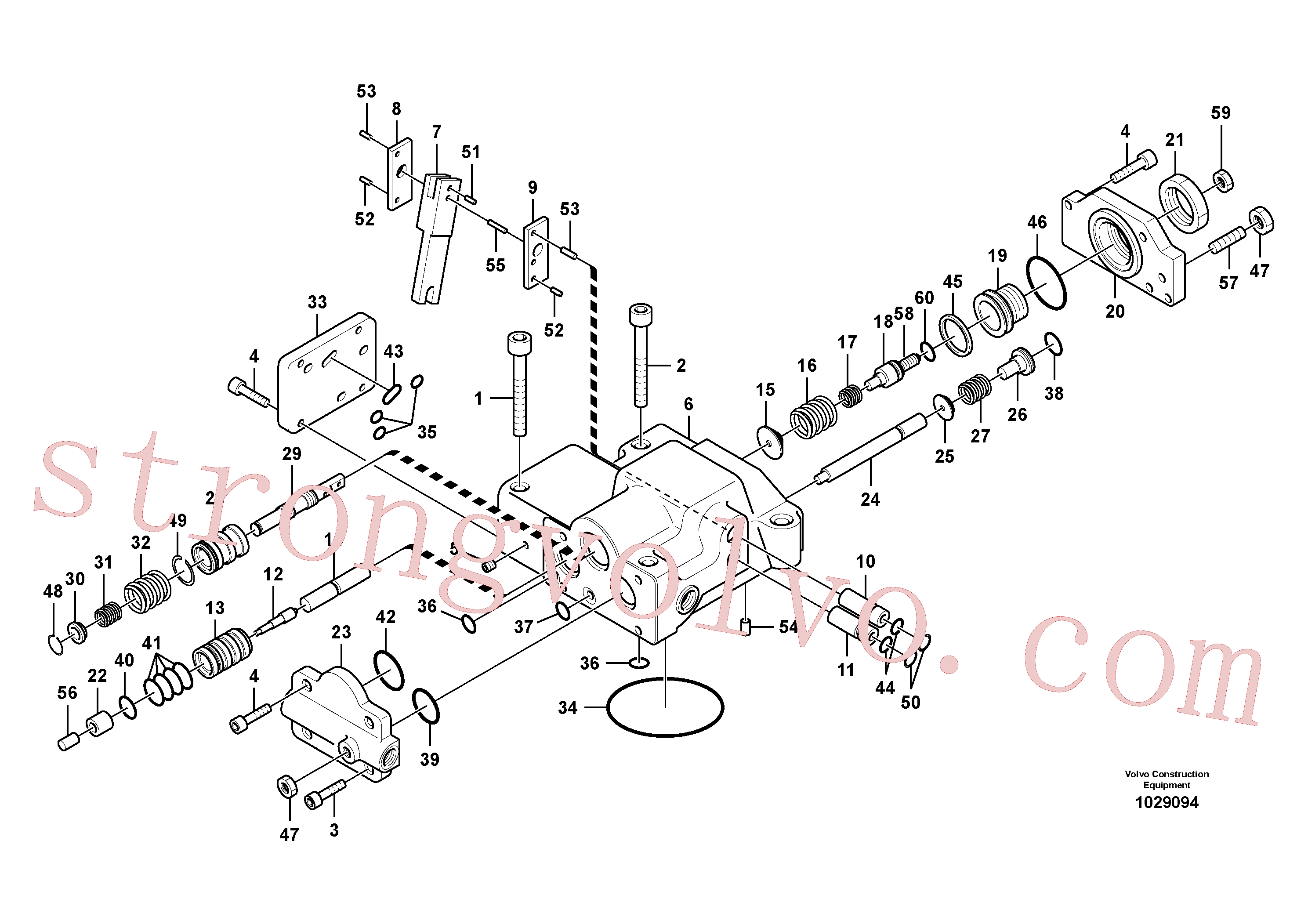 SA9016-10604 Volvo Regulador, bomba hidráulica(1029094 Montagem)