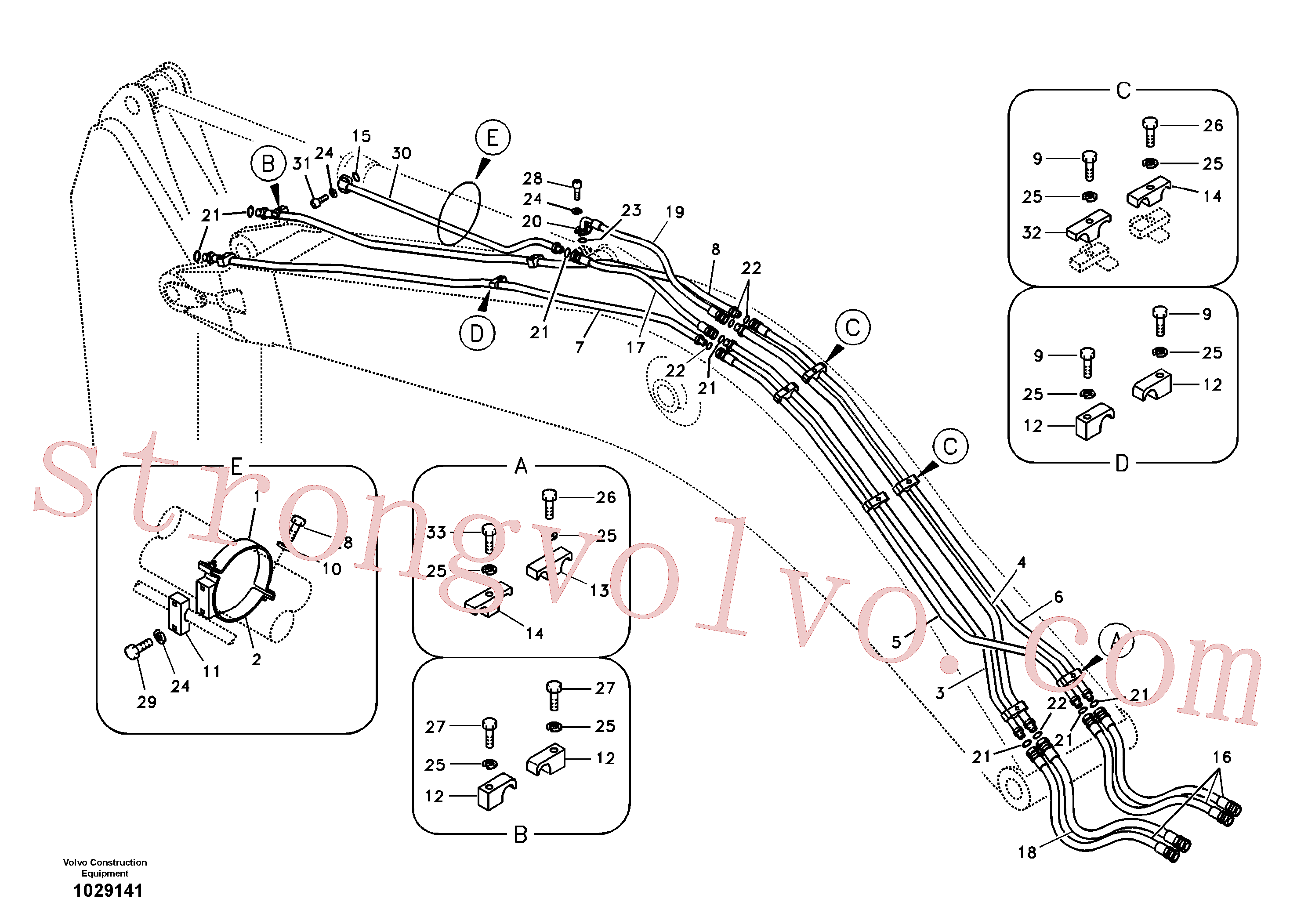 VOE14526449 Tube Volvo escavadeira