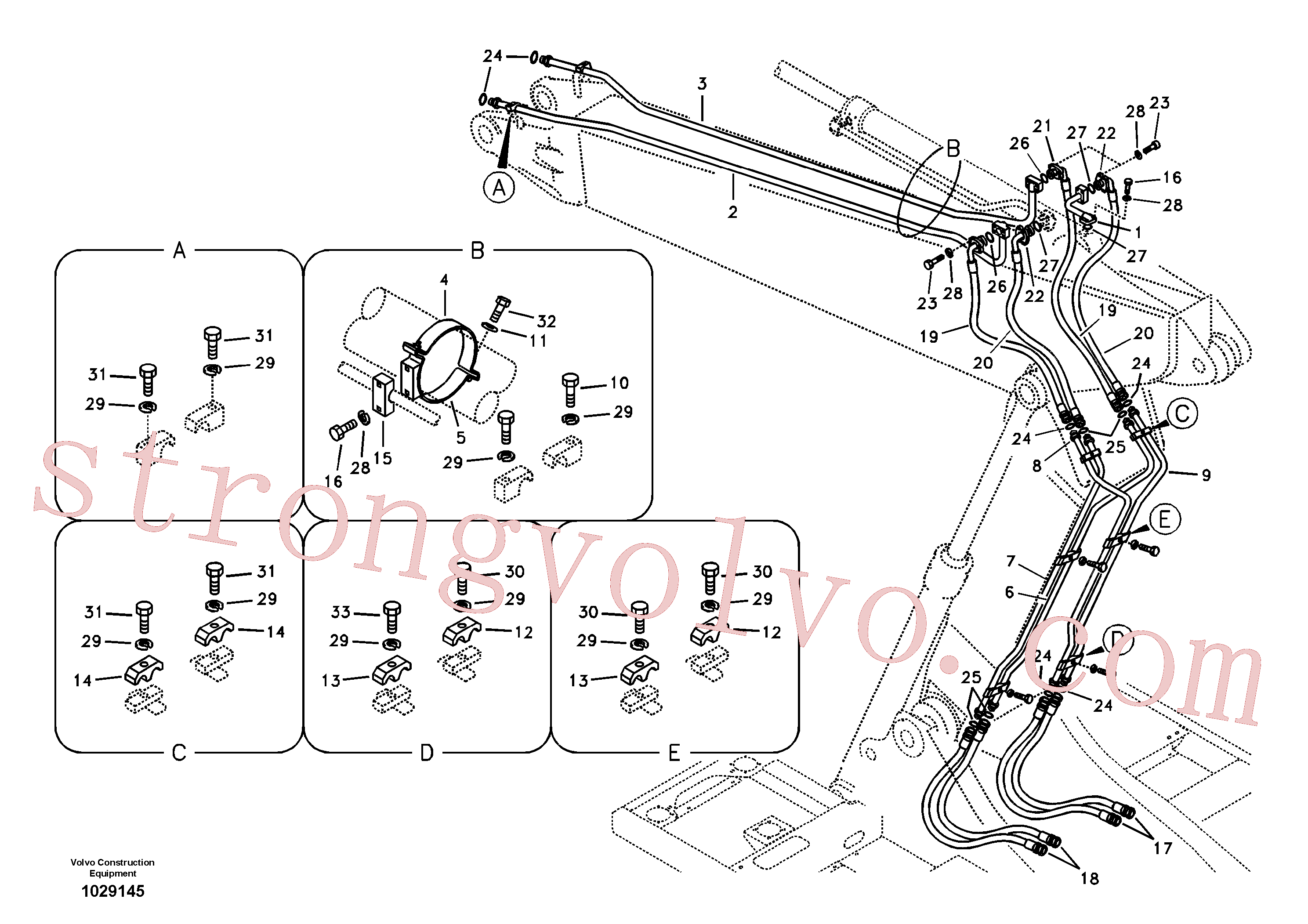 Volvo Acessórios para escavadeira SA1174-56841 Chapa Acessórios
