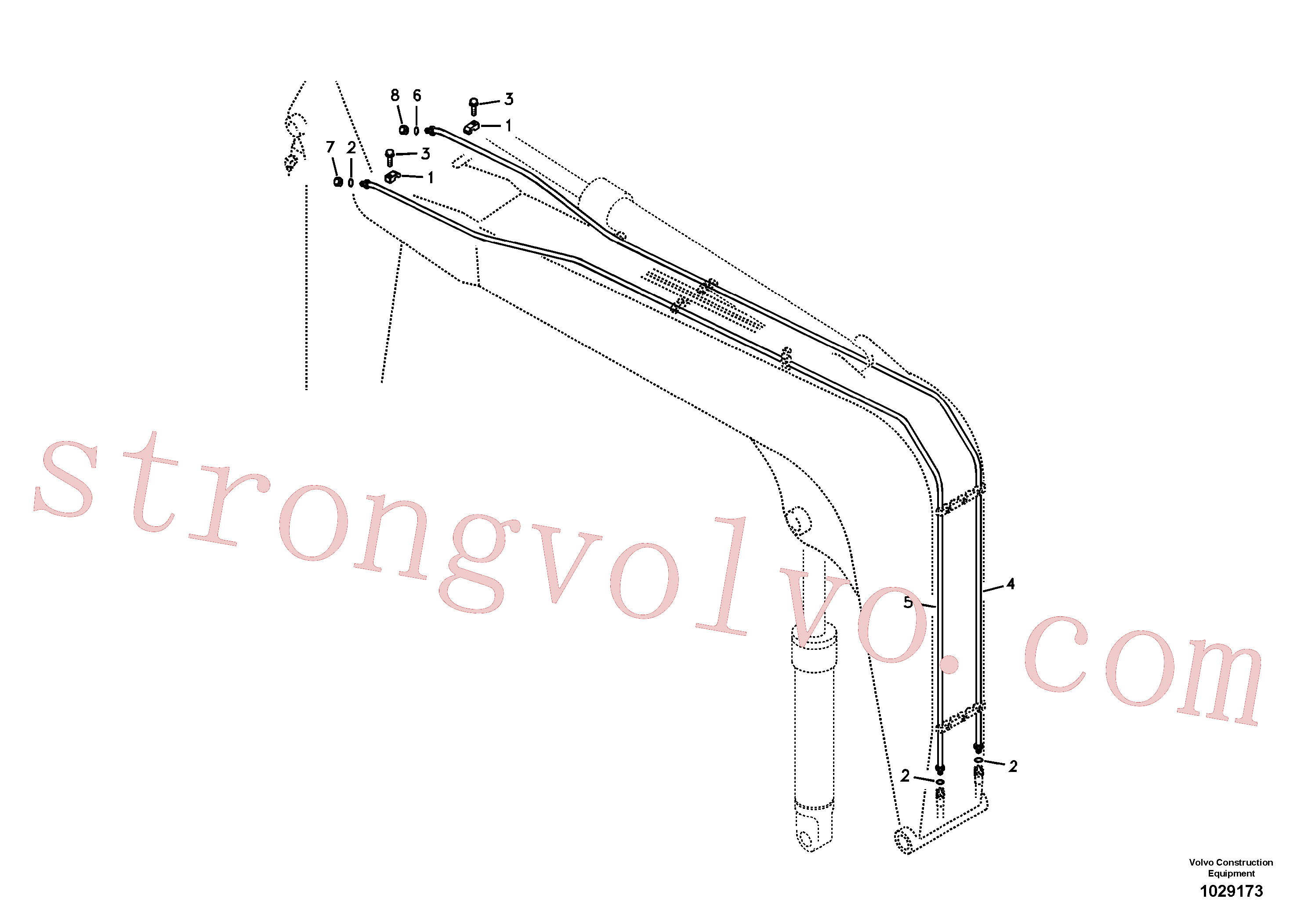 China Made VOE14543281 Pipe Volvo Acessórios para escavadeira