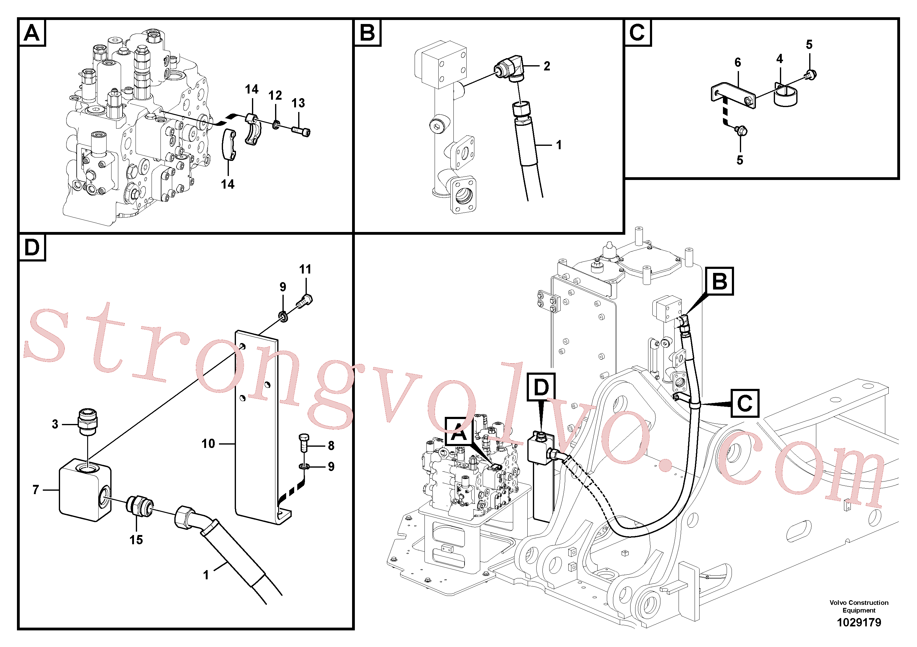 VOE15003162 Volvo Hidráulica de serviço, martelo e cortador para fluxo da bomba principal(1029179 Montagem)