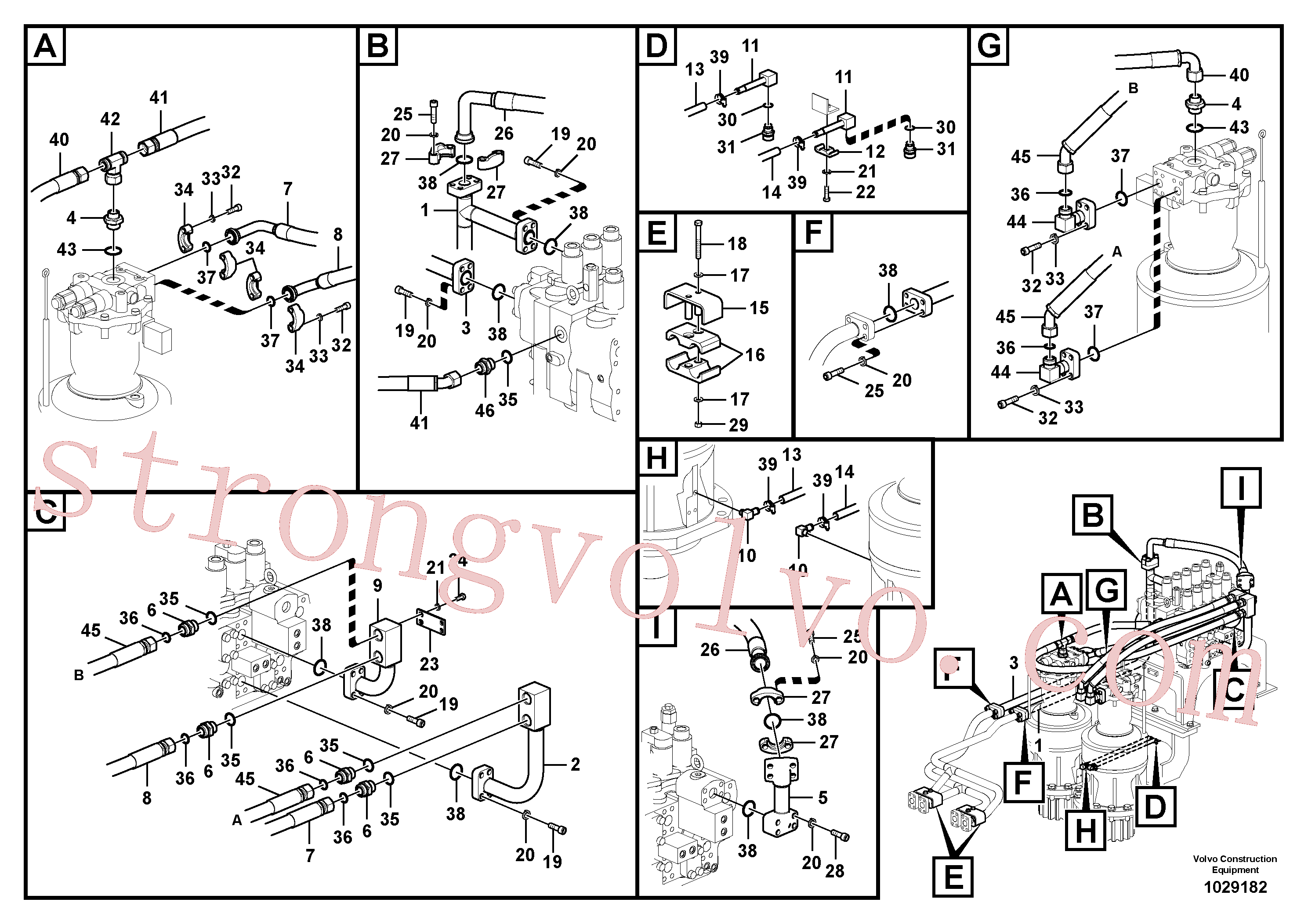 SA9412-11210 Volvo Sistema hidráulico, válvula de comando da lança e articulação(1029182 Montagem)