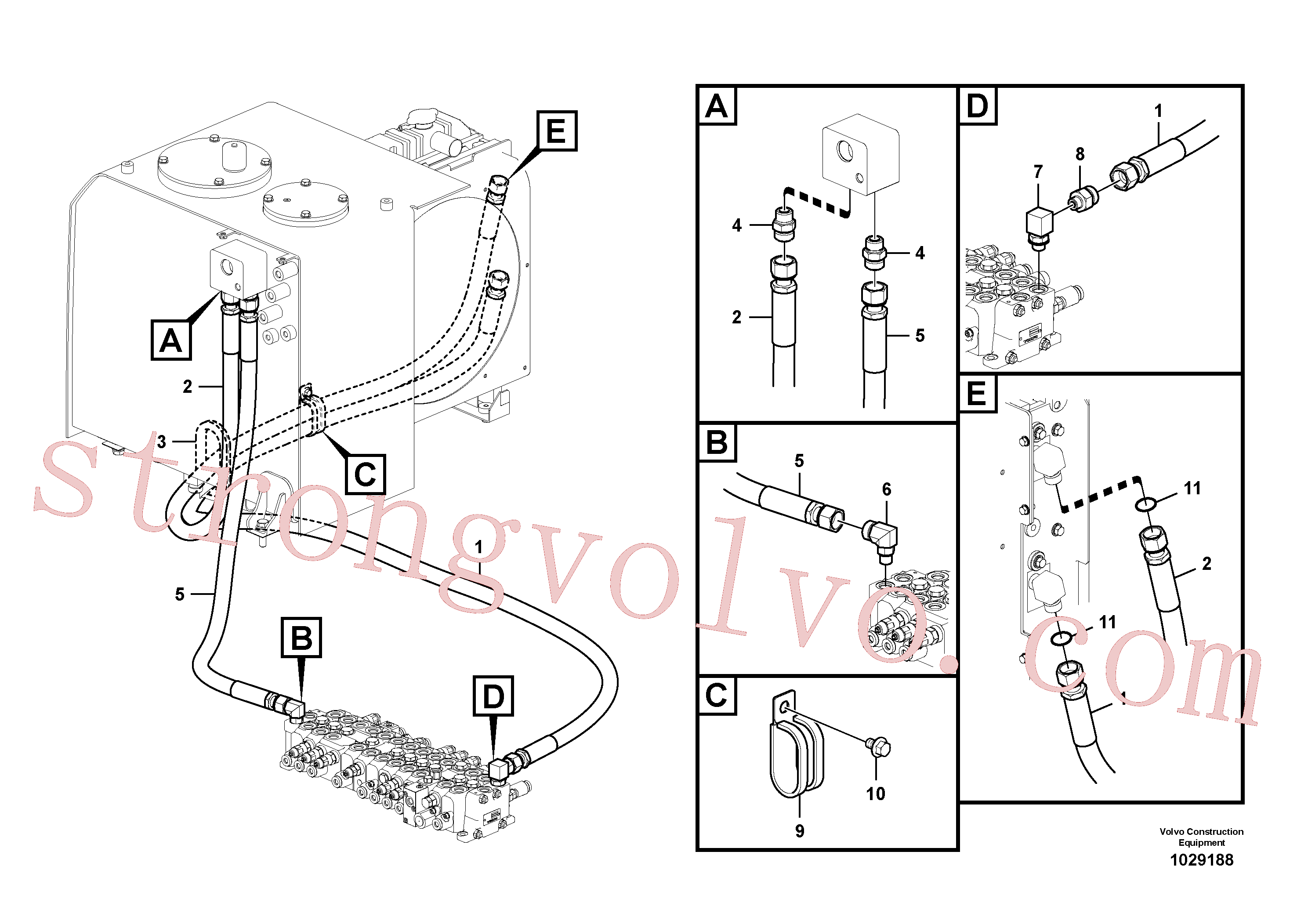 VOE15068473 Volvo Sistema hidráulico, tanque hidráulico para o refrigerador de óleo hidráulico(1029188 Montagem)