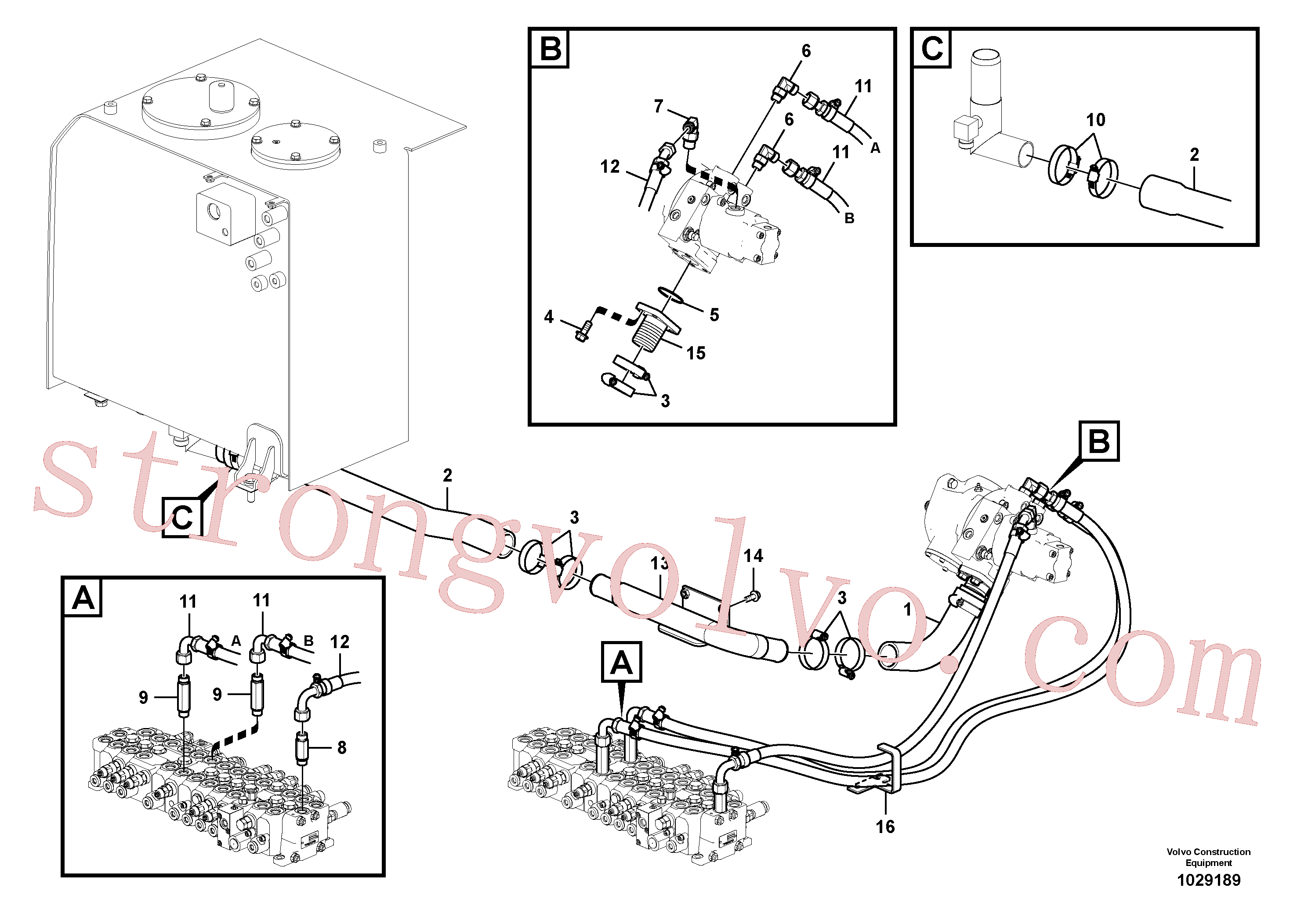 China Made VOE14532631 Flange Volvo Acessórios para escavadeira