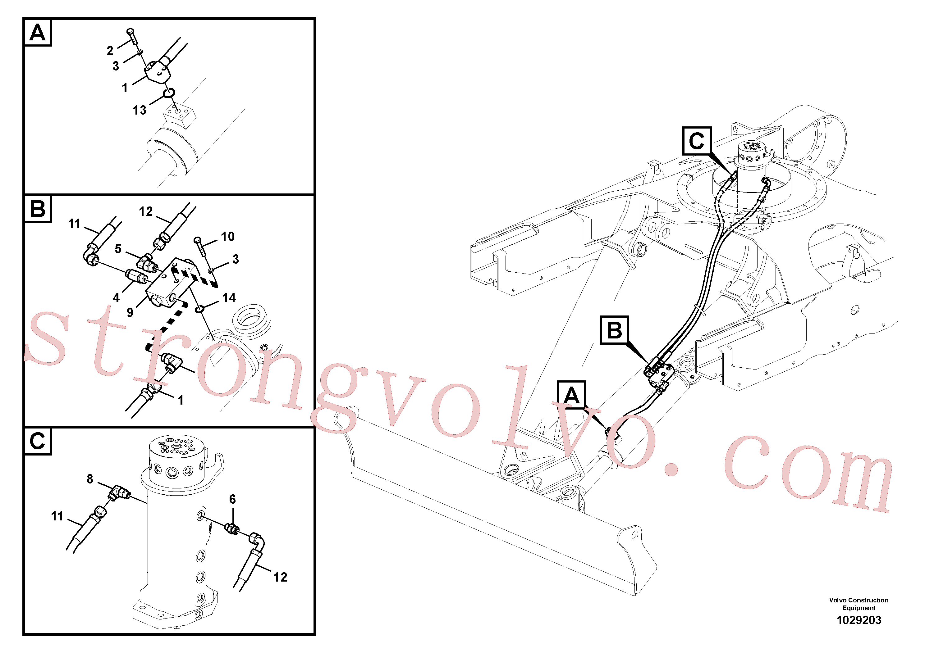 Atacado VOE14881684 Mangueira completa Volvo escavadeira