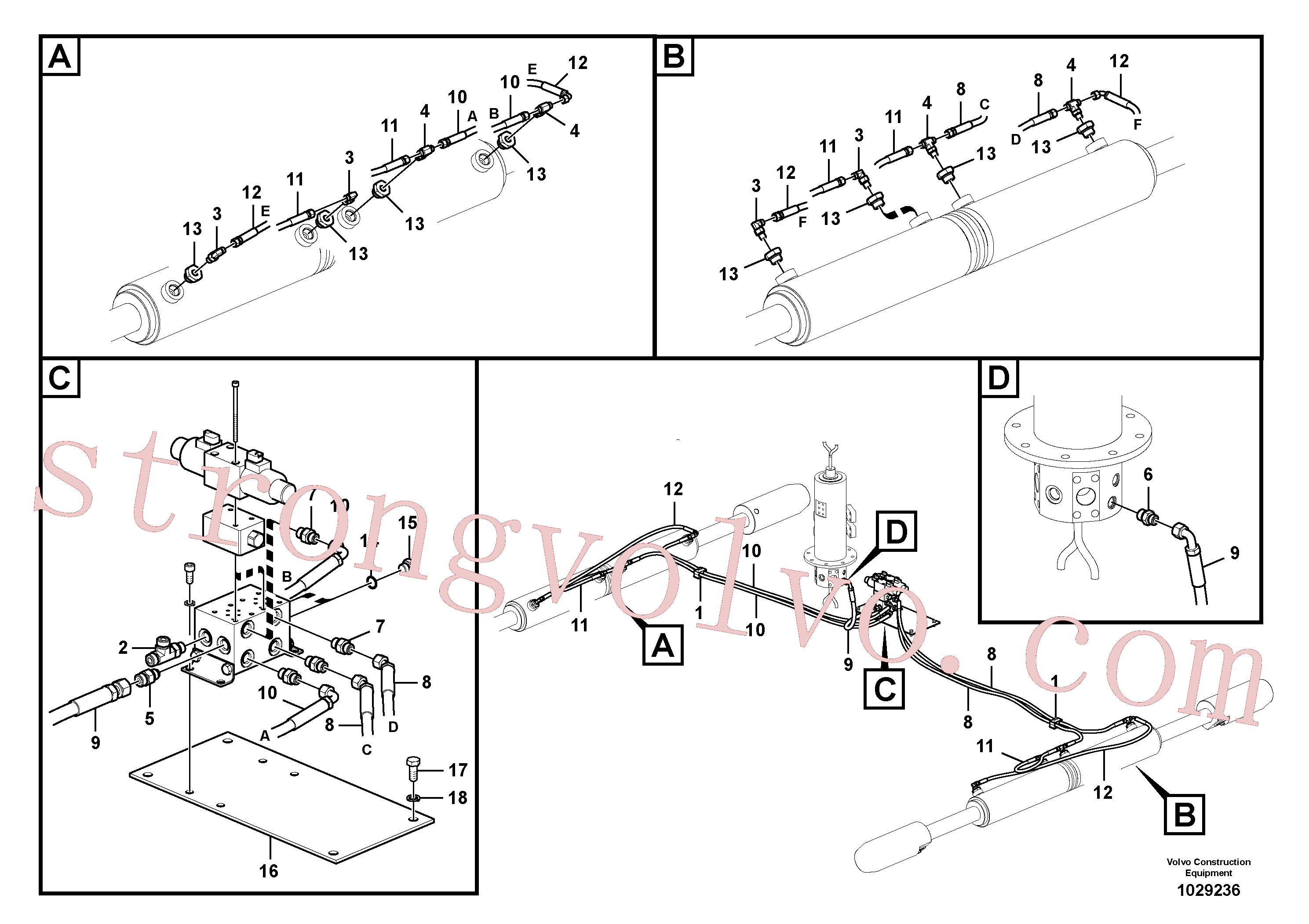 China Made VOE14588011 Conector Volvo Acessórios para escavadeira