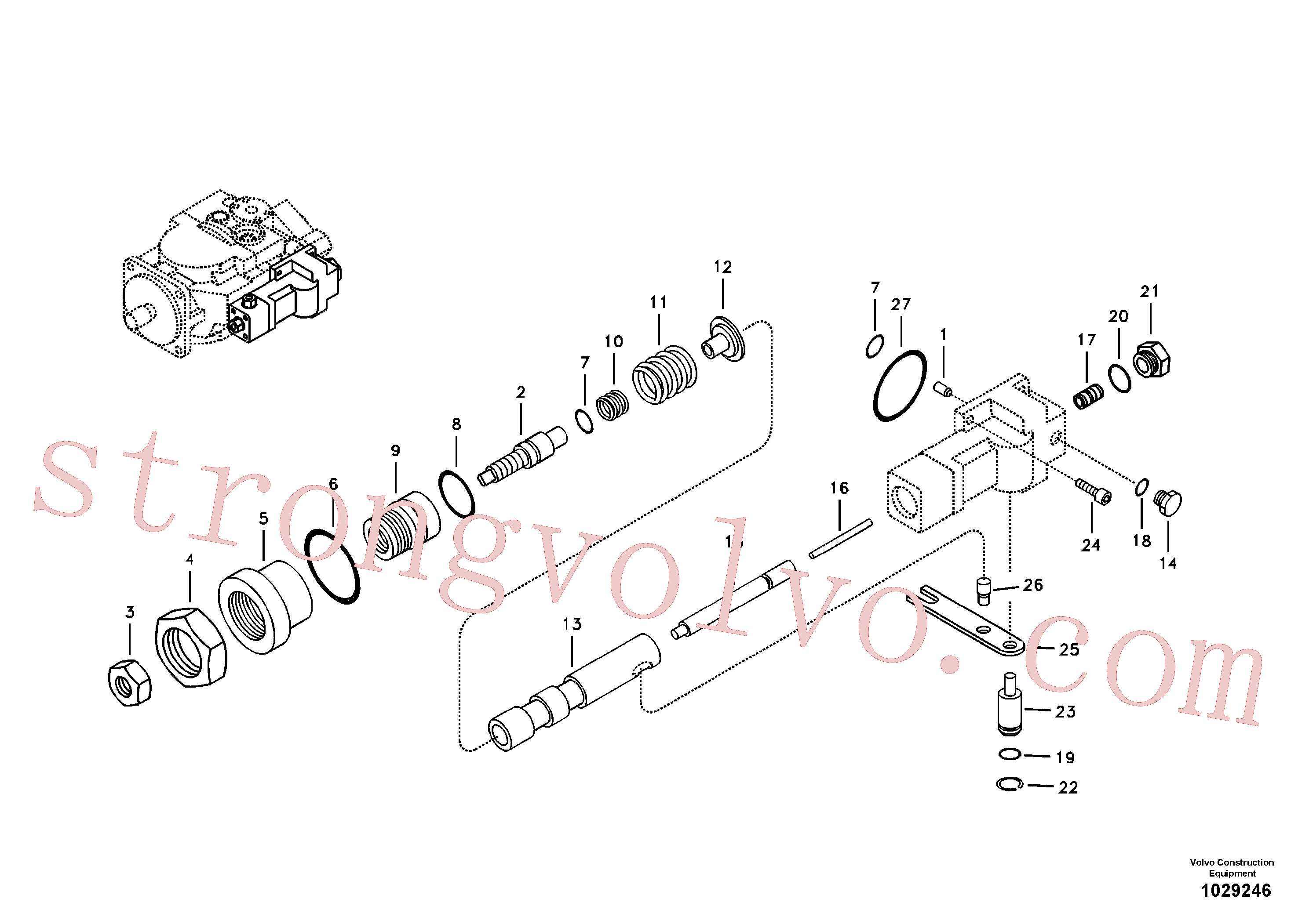 Atacado VOE14525120 Porca Volvo escavadeira