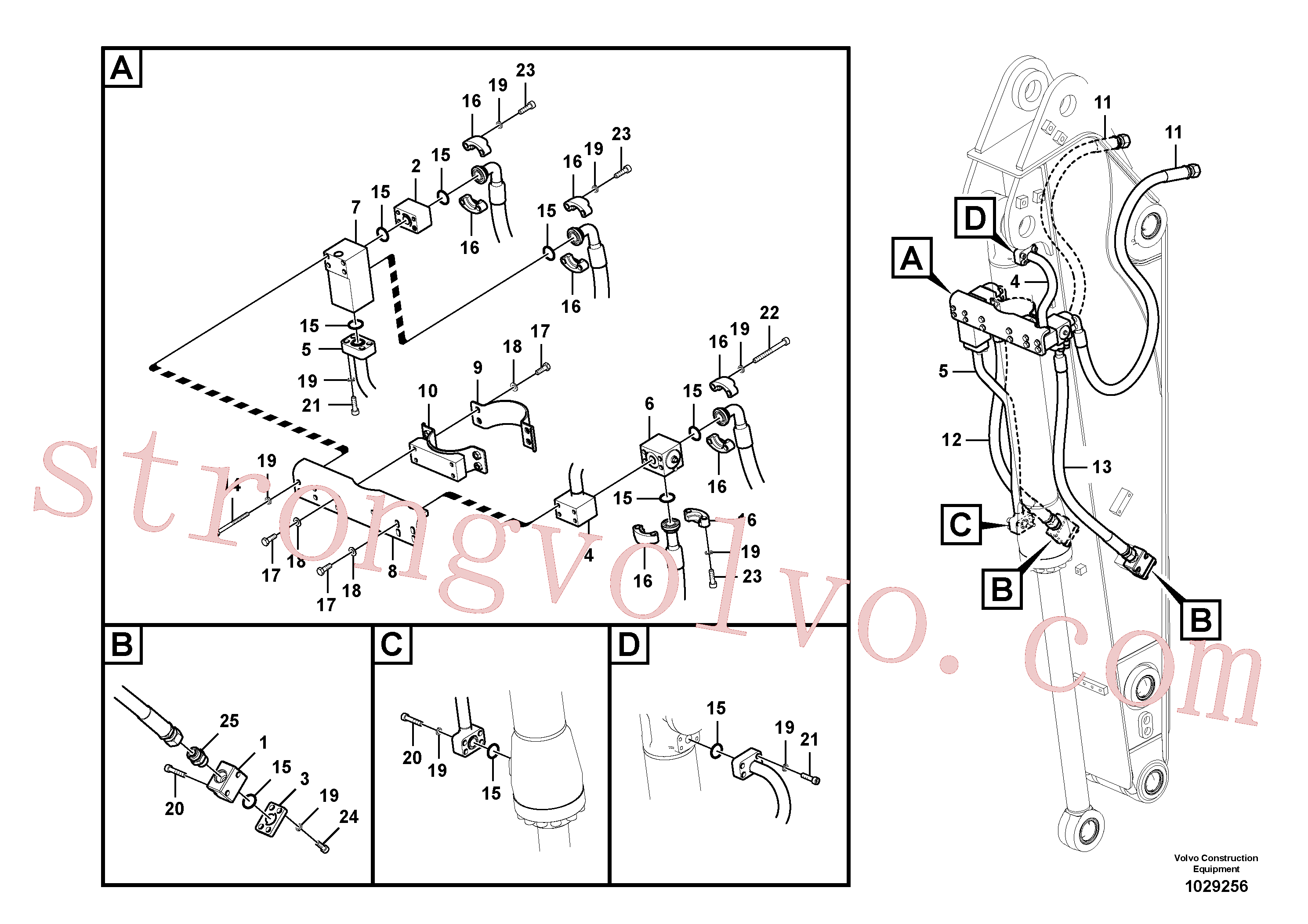 China Made VOE14577309 Bracket Volvo Acessórios para escavadeira