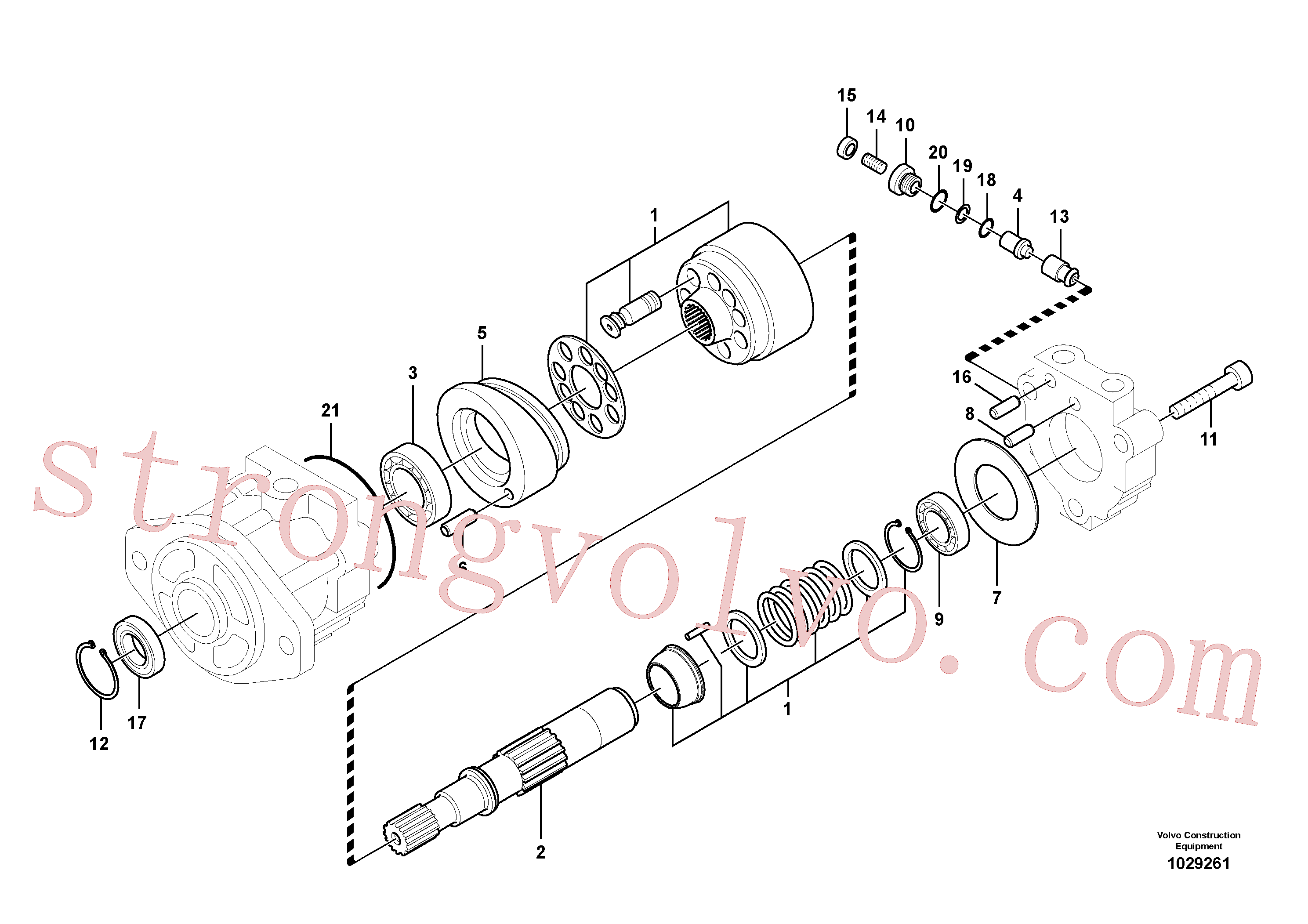 VOE14571666 Volvo Sistema hidráulico, motor da ventoinha refrigerante do óleo(1029261 Montagem)