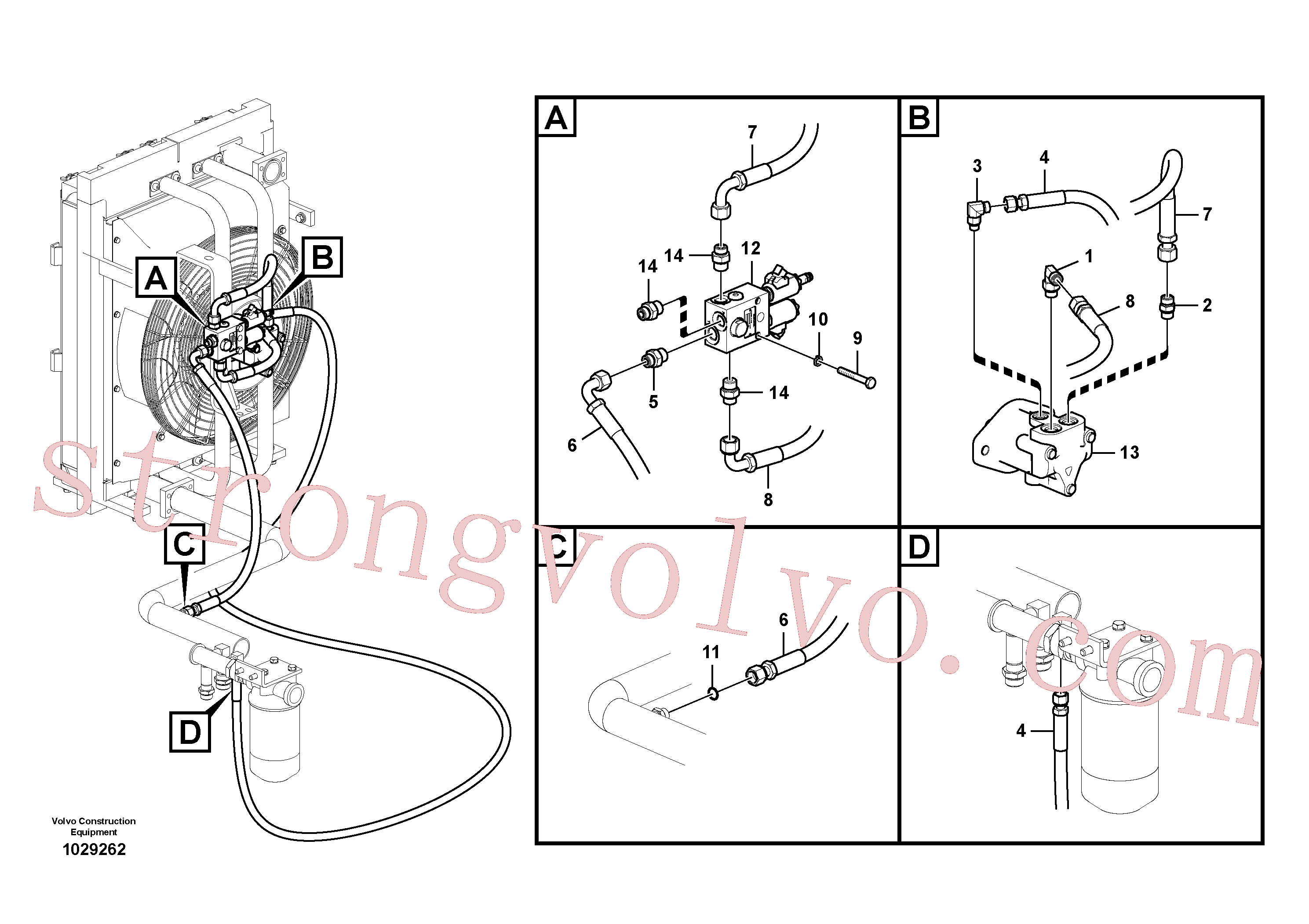 Volvo Montagem VOE14569758 Motor ventilador Acessórios