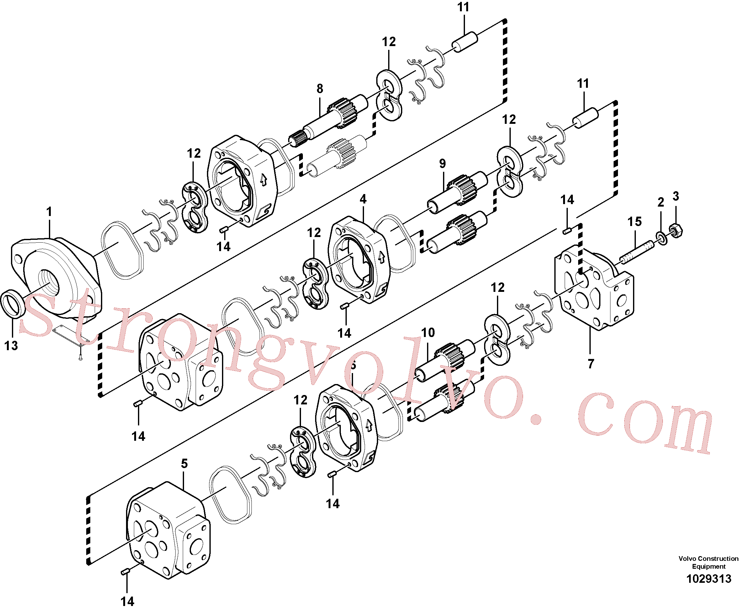 China Made VOE14551505 Parafuso Volvo Acessórios para escavadeira