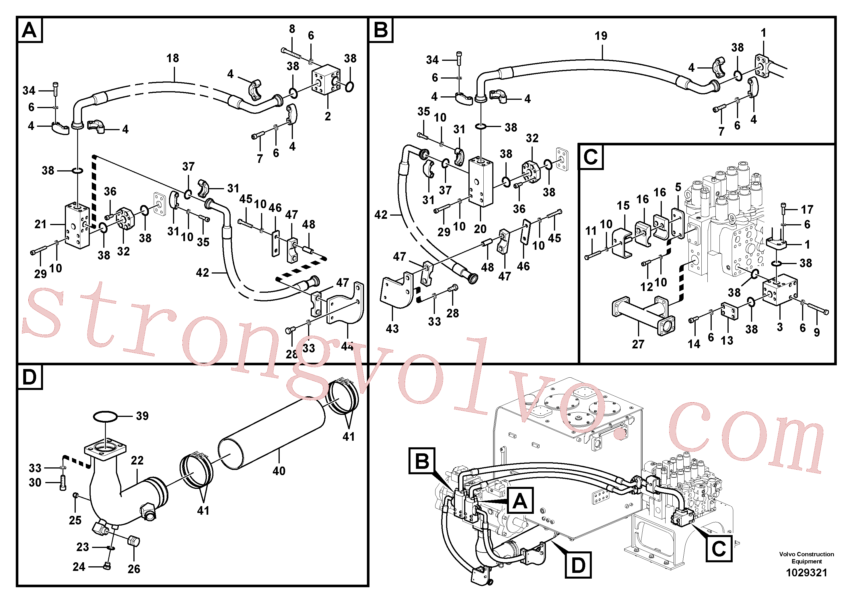 Atacado VOE14585859 Mangueira Volvo escavadeira