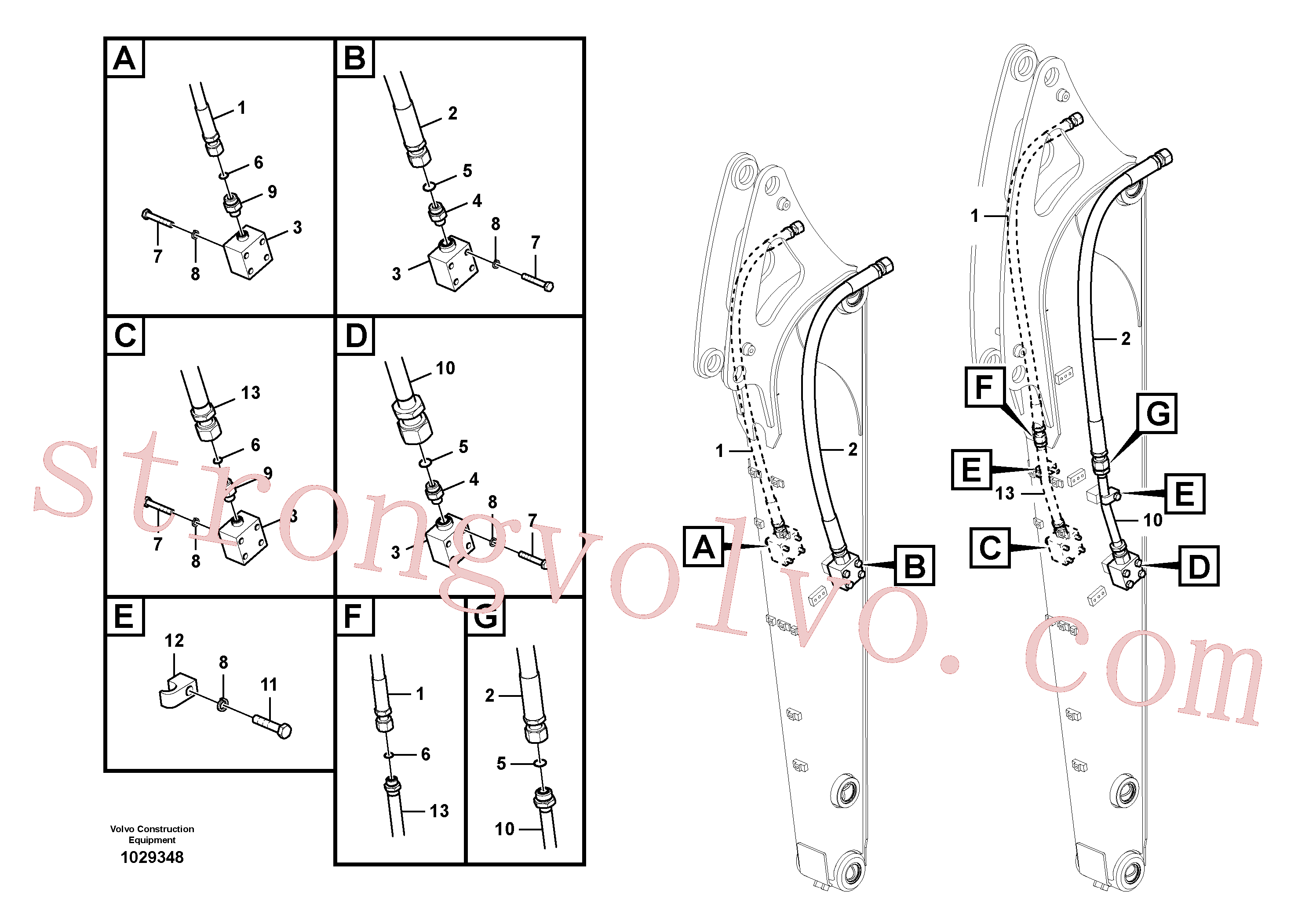 Volvo Acessórios para escavadeira VOE14656944 Pipe Acessórios