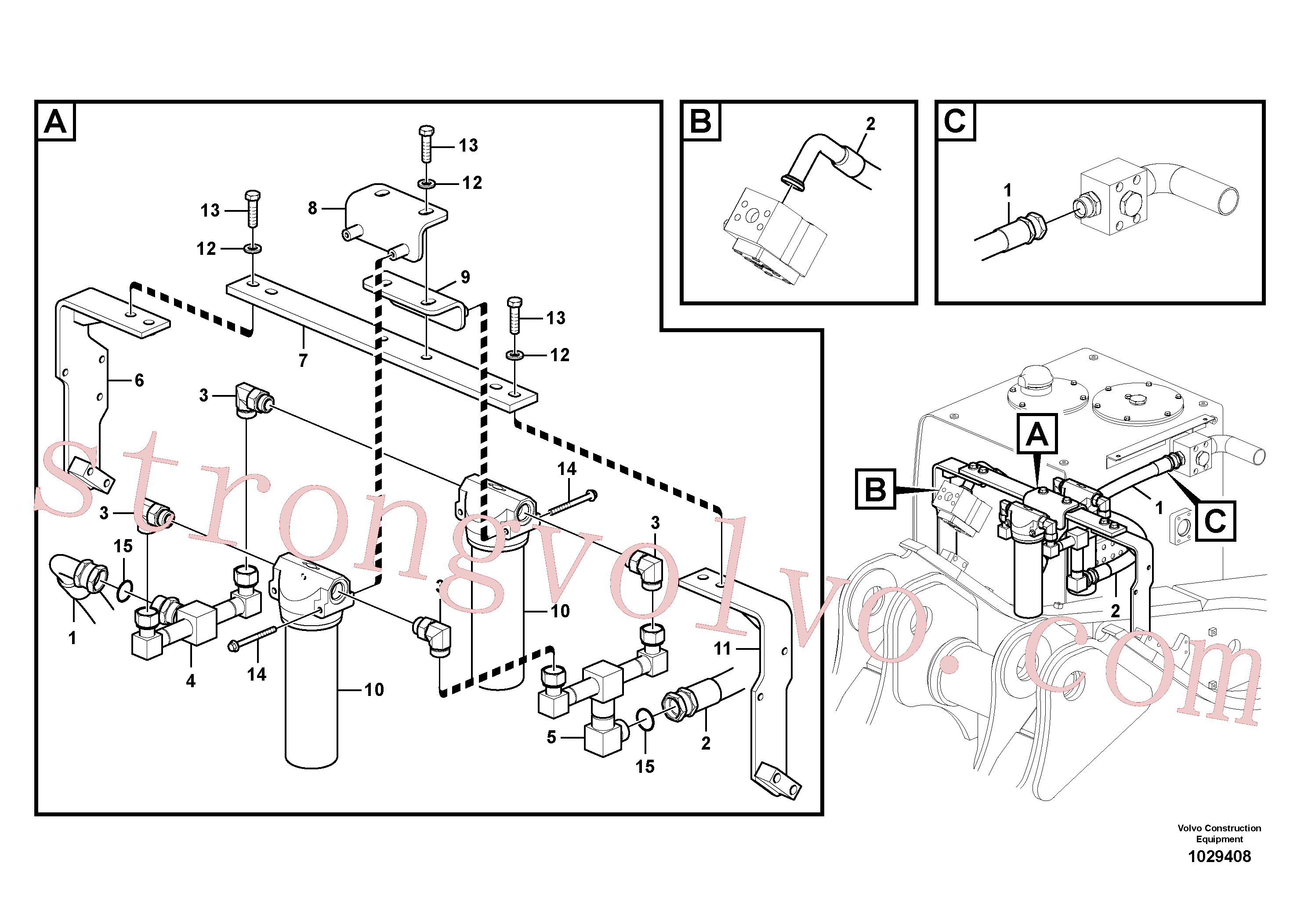 Atacado VOE14510905 Bracket Volvo escavadeira