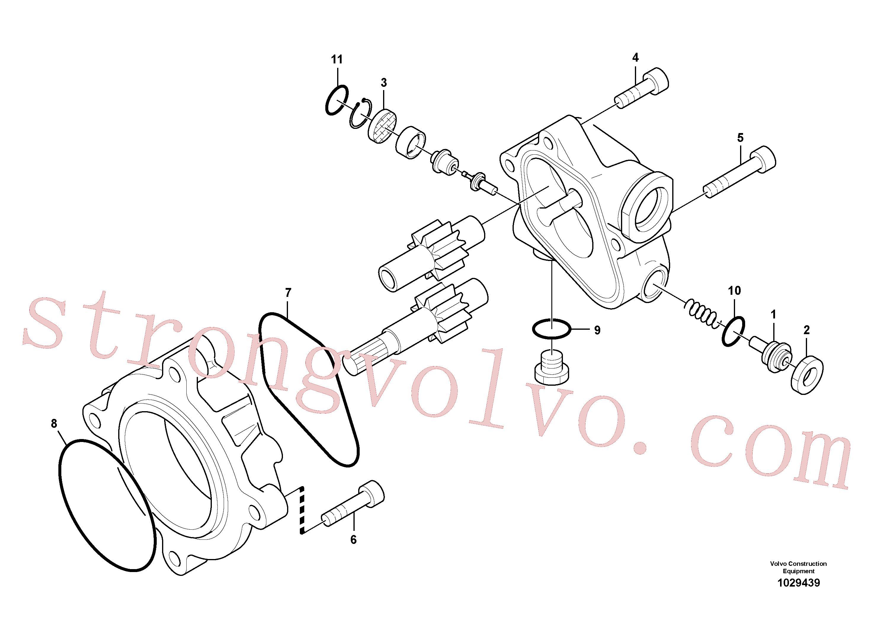 SA7223-02210 Volvo Bomba da engrenagem hidráulica(1029439 Montagem)