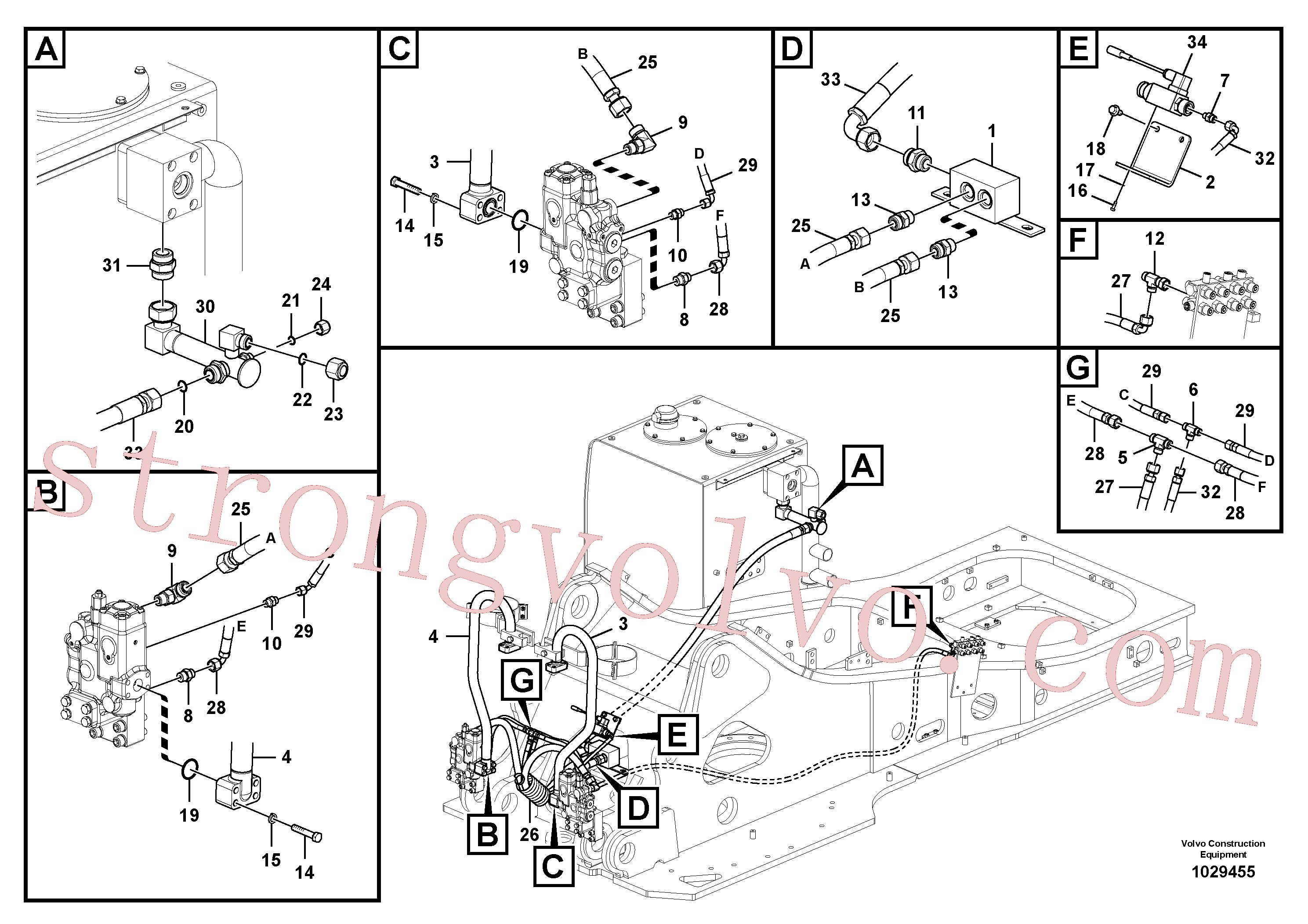 VOE14573695 Tubo Volvo escavadeira