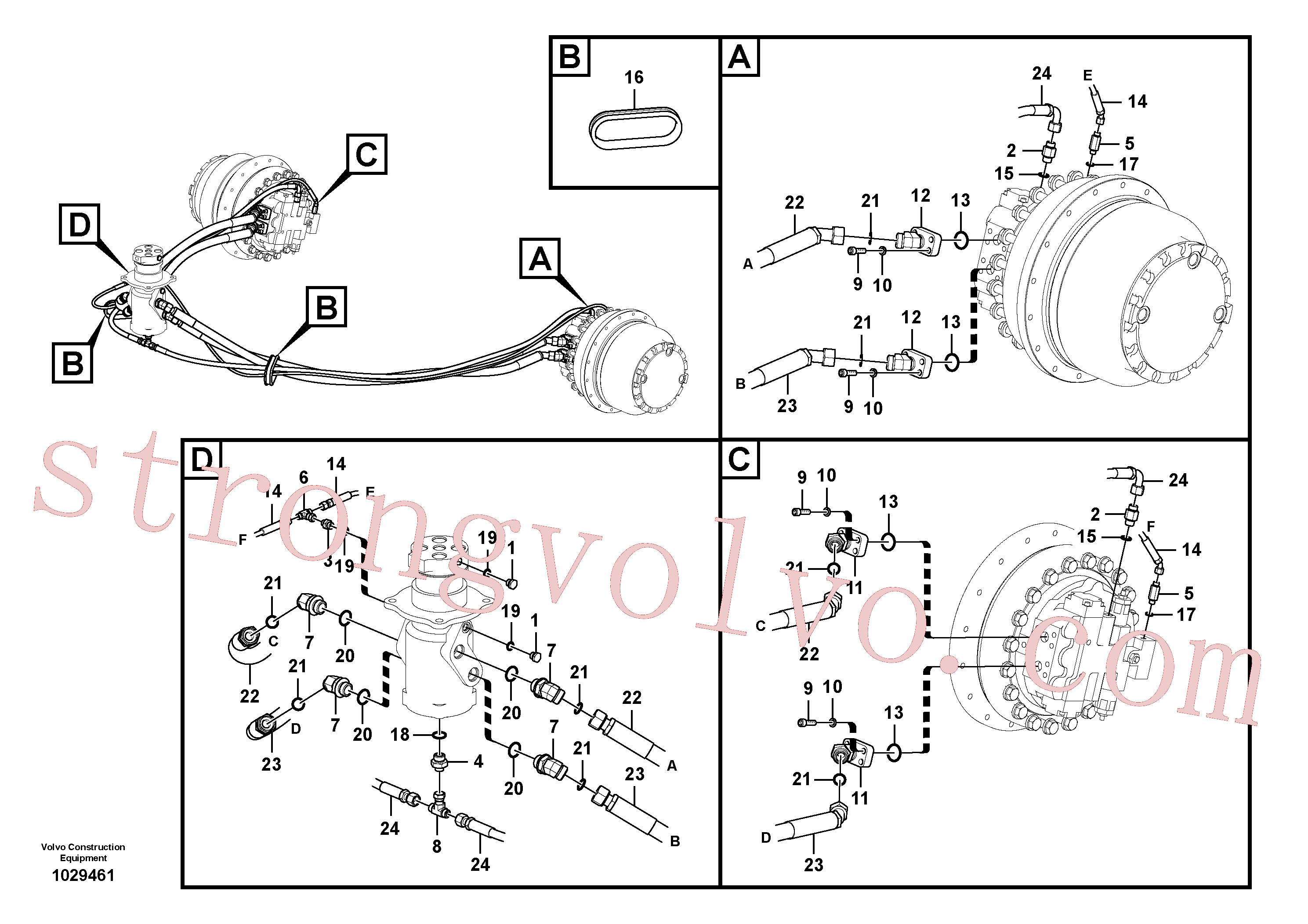 SA9402-06644 Volvo Linha da rótula, rótula ao motor de curso(1029461 Montagem)