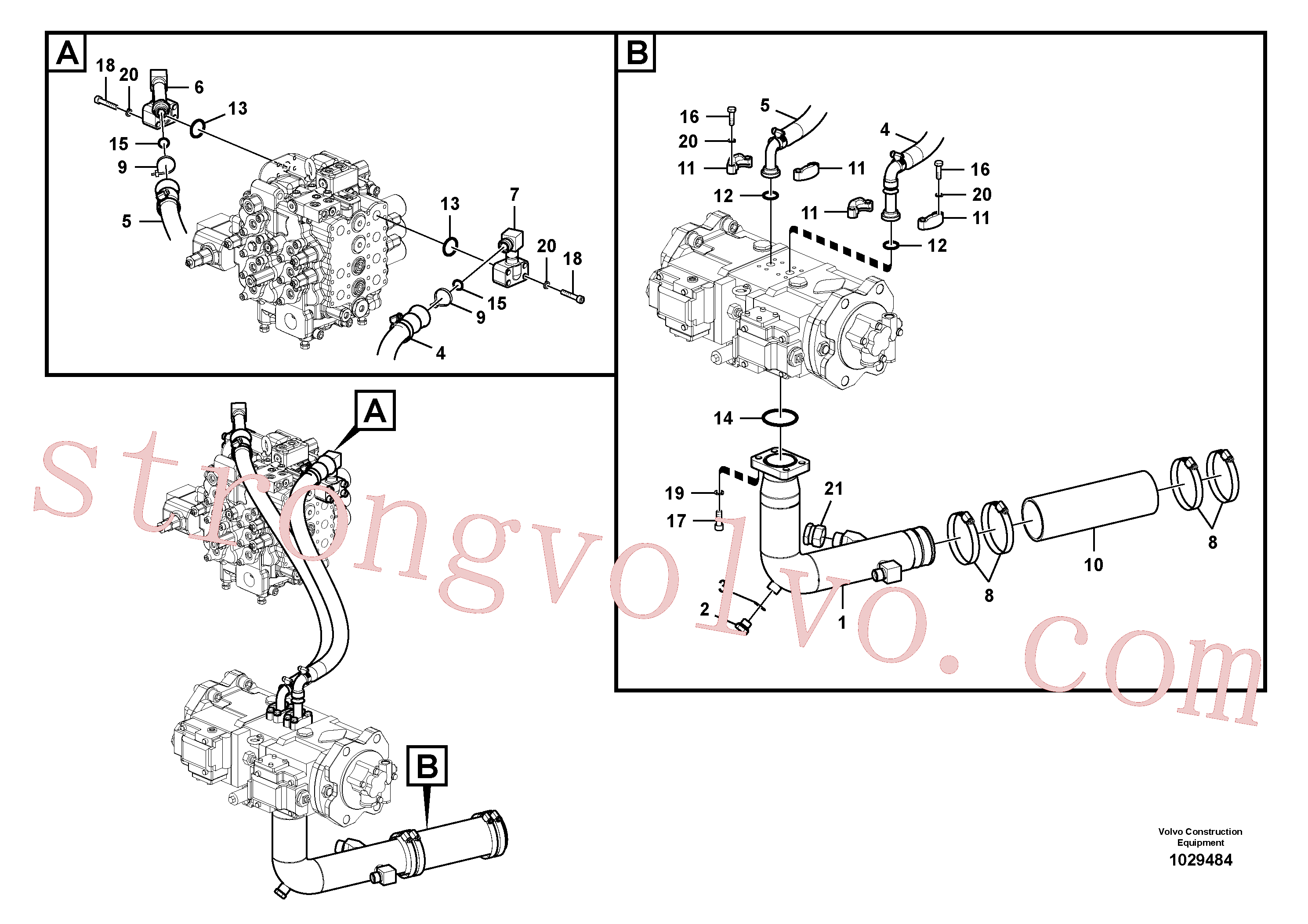 Volvo Montagem VOE14578196 Tubo Acessórios