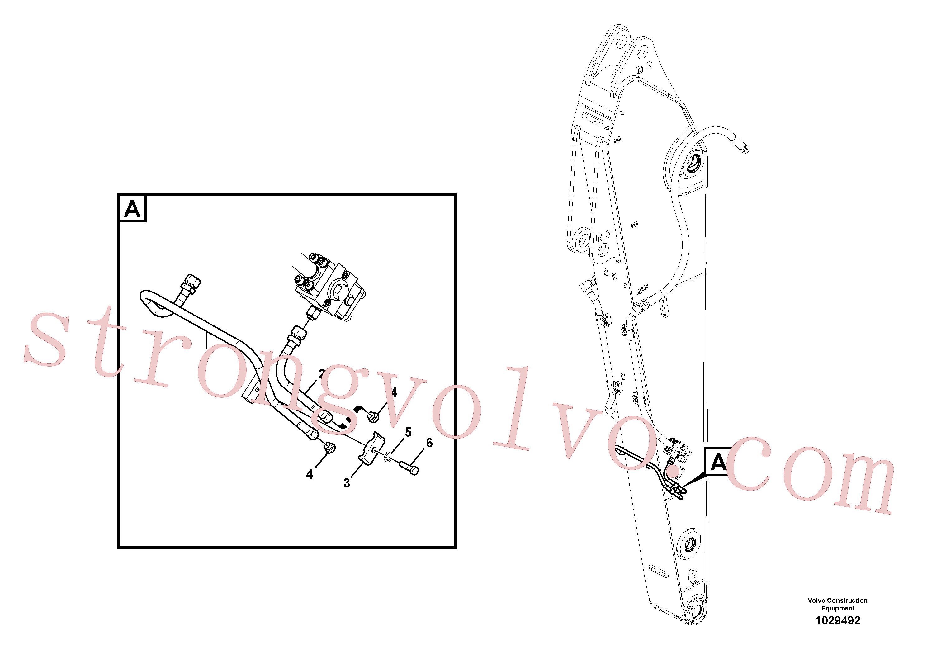 VOE14532704 Volvo Hidráulica de serviço, inclinação e rotor no braço de afundamento(1029492 Montagem)