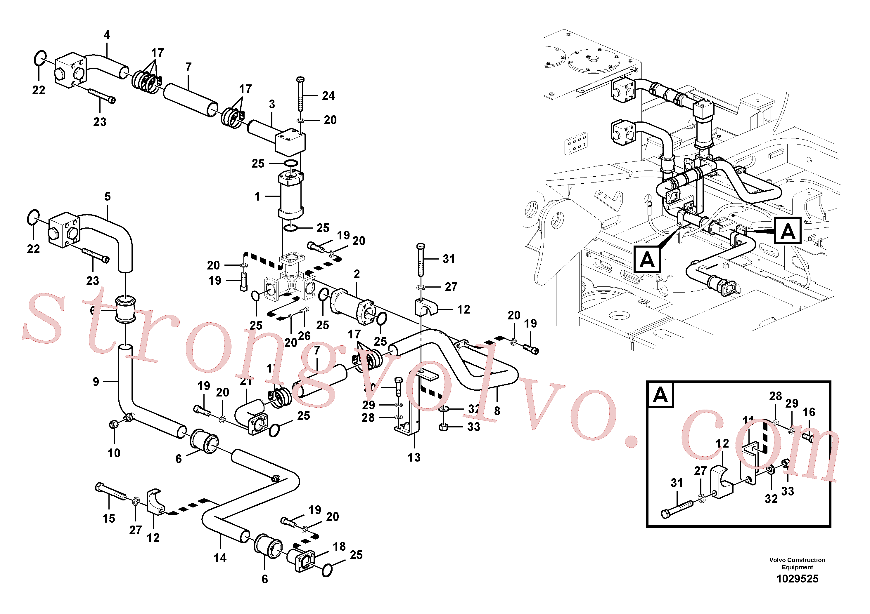 VOE14881385 Volvo Sistema hidráulico, tanque hidráulico para o refrigerador de óleo hidráulico(1029525 Montagem)