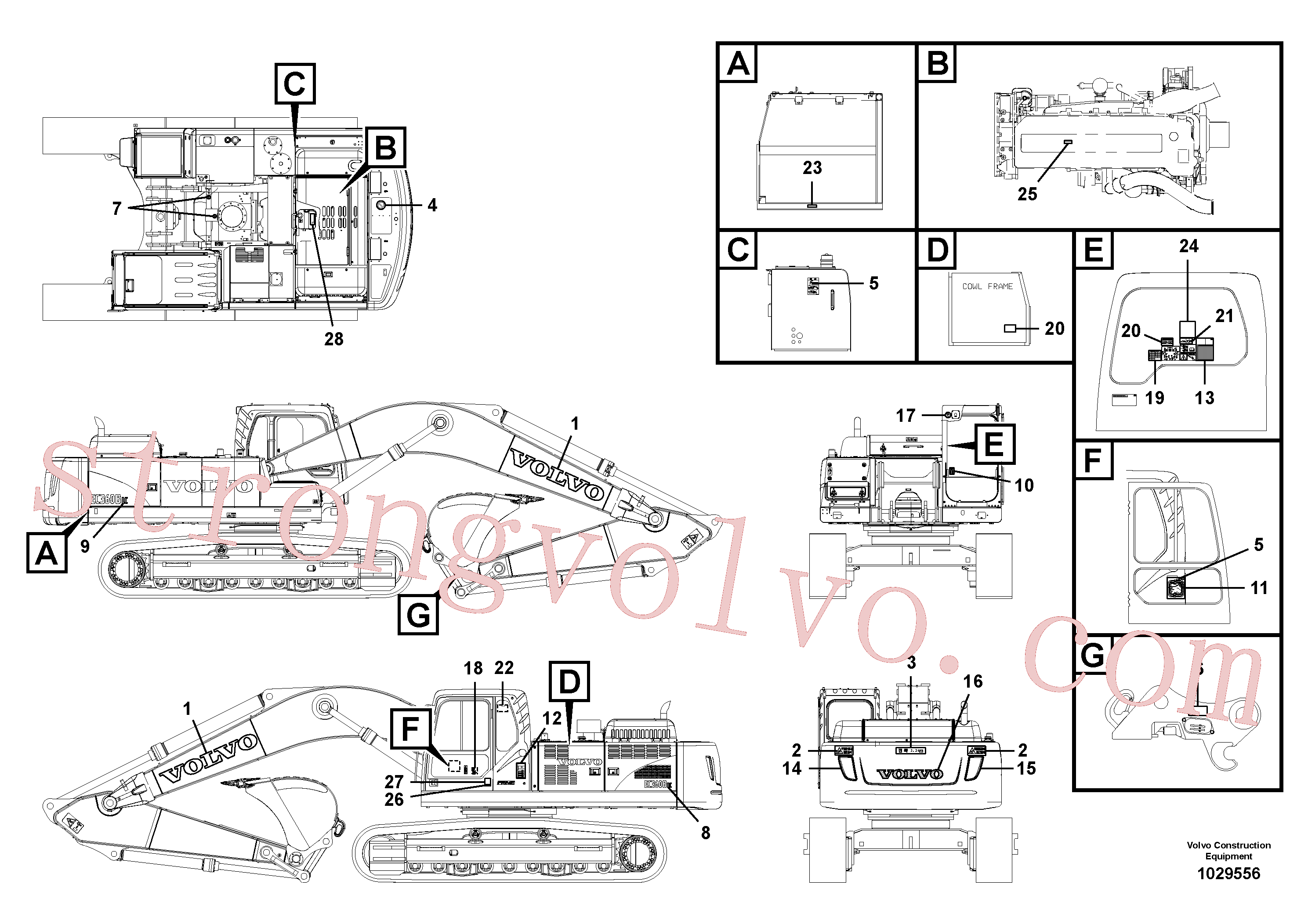 VOE14512077 Volvo Etiquetas adesivas(1029556 Montagem)