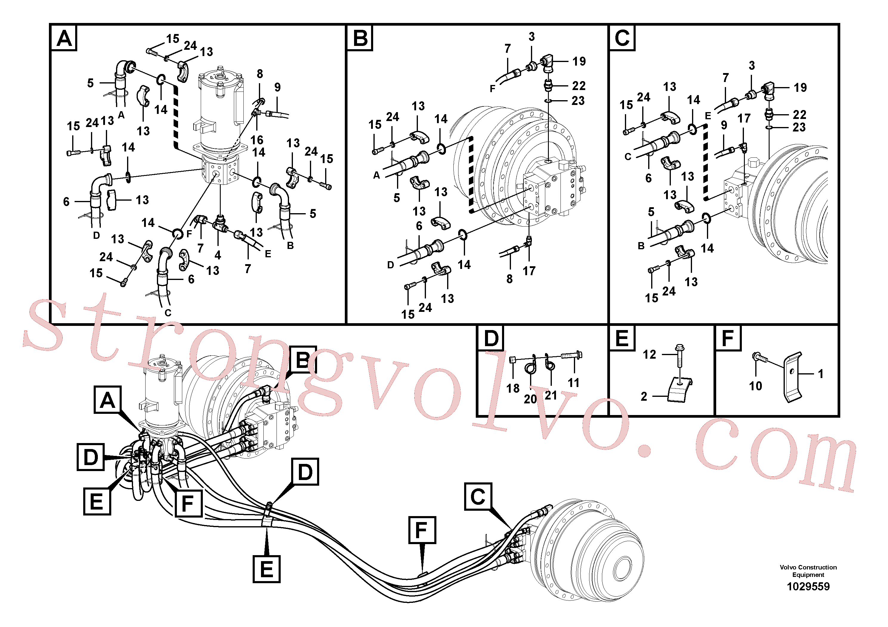 SA9412-22220 Volvo Linha da rótula, rótula ao motor de curso(1029559 Montagem)