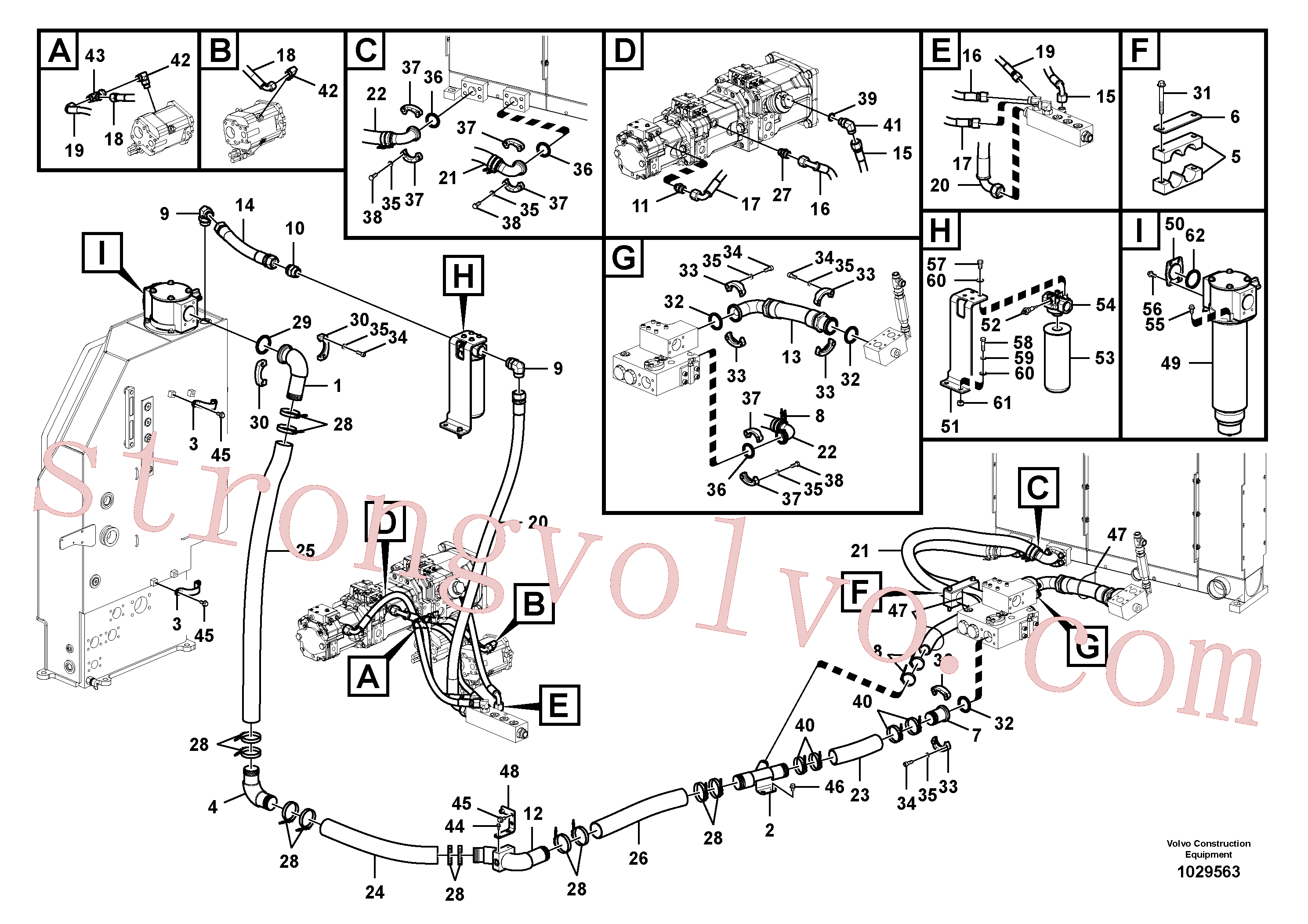 SA9081-11602 Volvo Sistema hidráulico, tanque hidráulico para o refrigerador de óleo hidráulico(1029563 Montagem)