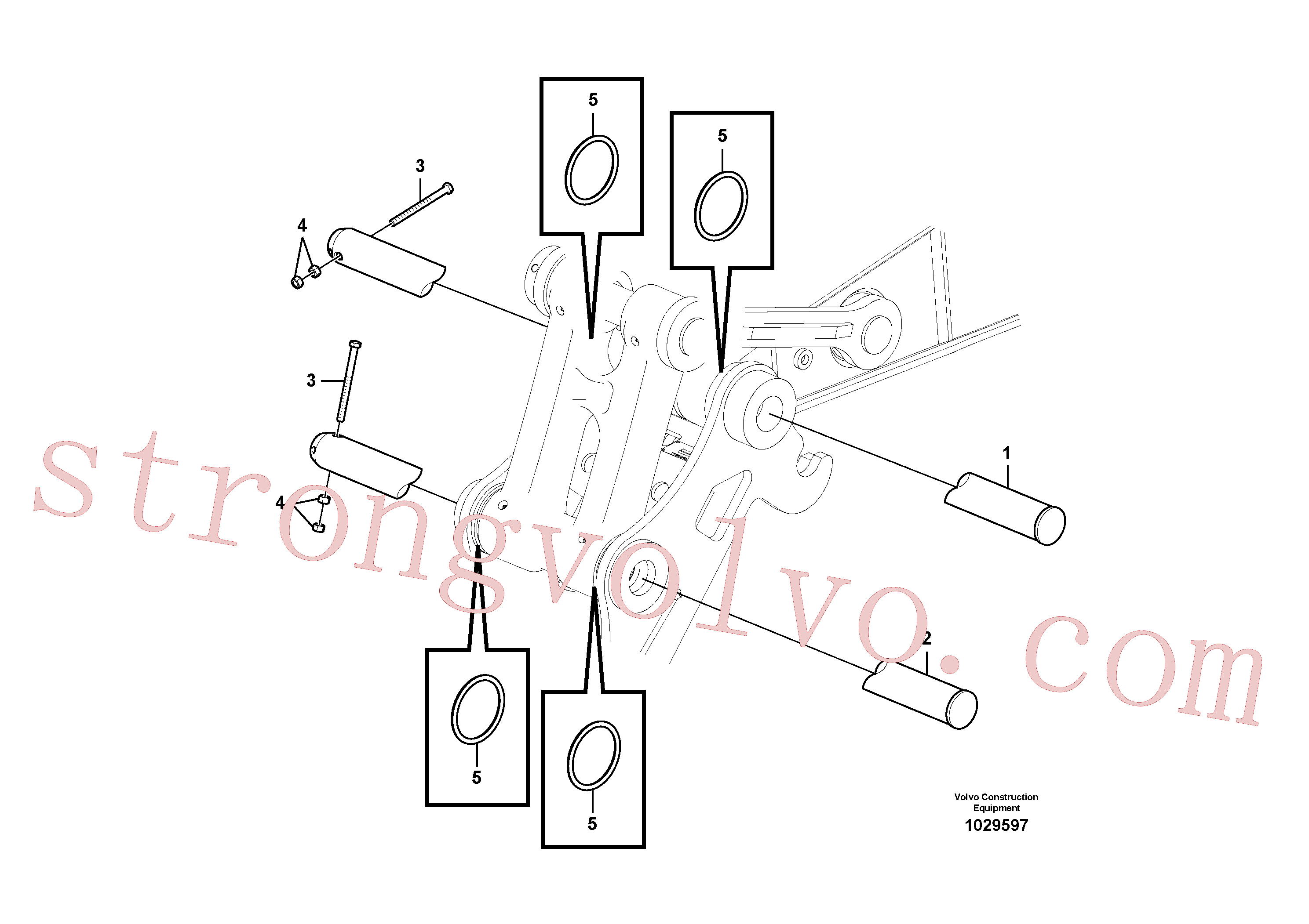 VOE992062 Volvo Tirantes ao balde(1029597 Montagem)
